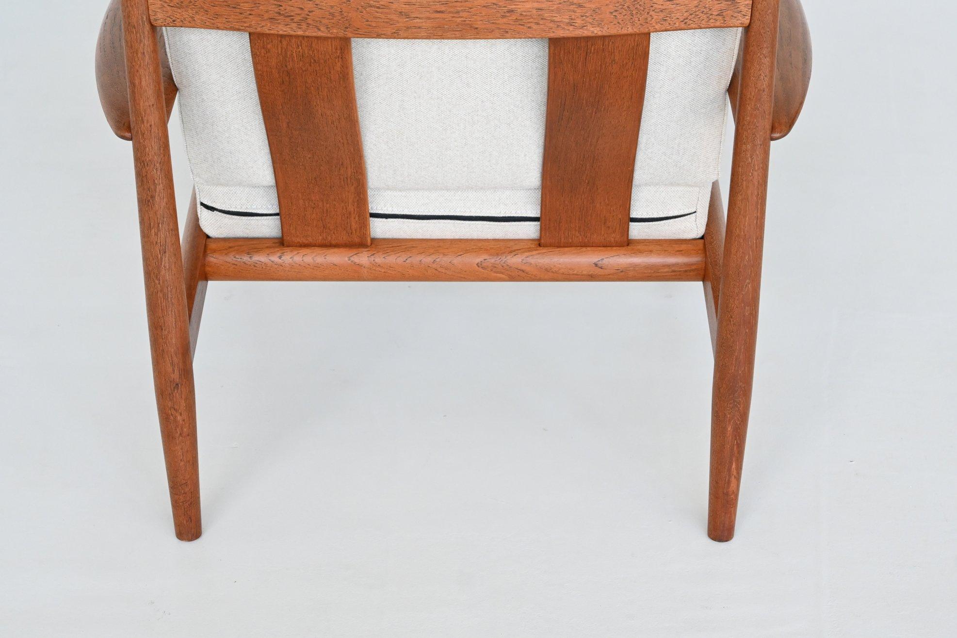 Grete Jalk model 128 lounge chair France & Son Denmark 1960 For Sale 2
