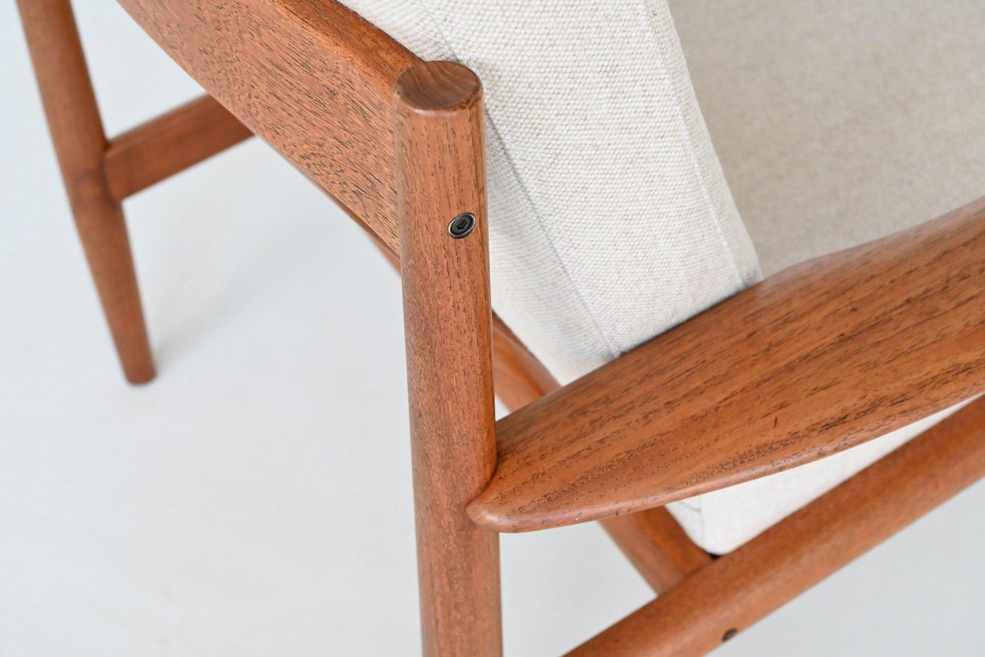 Chaise longue Grete Jalk modèle 128 en teck France & Son Danemark 1960 en vente 4