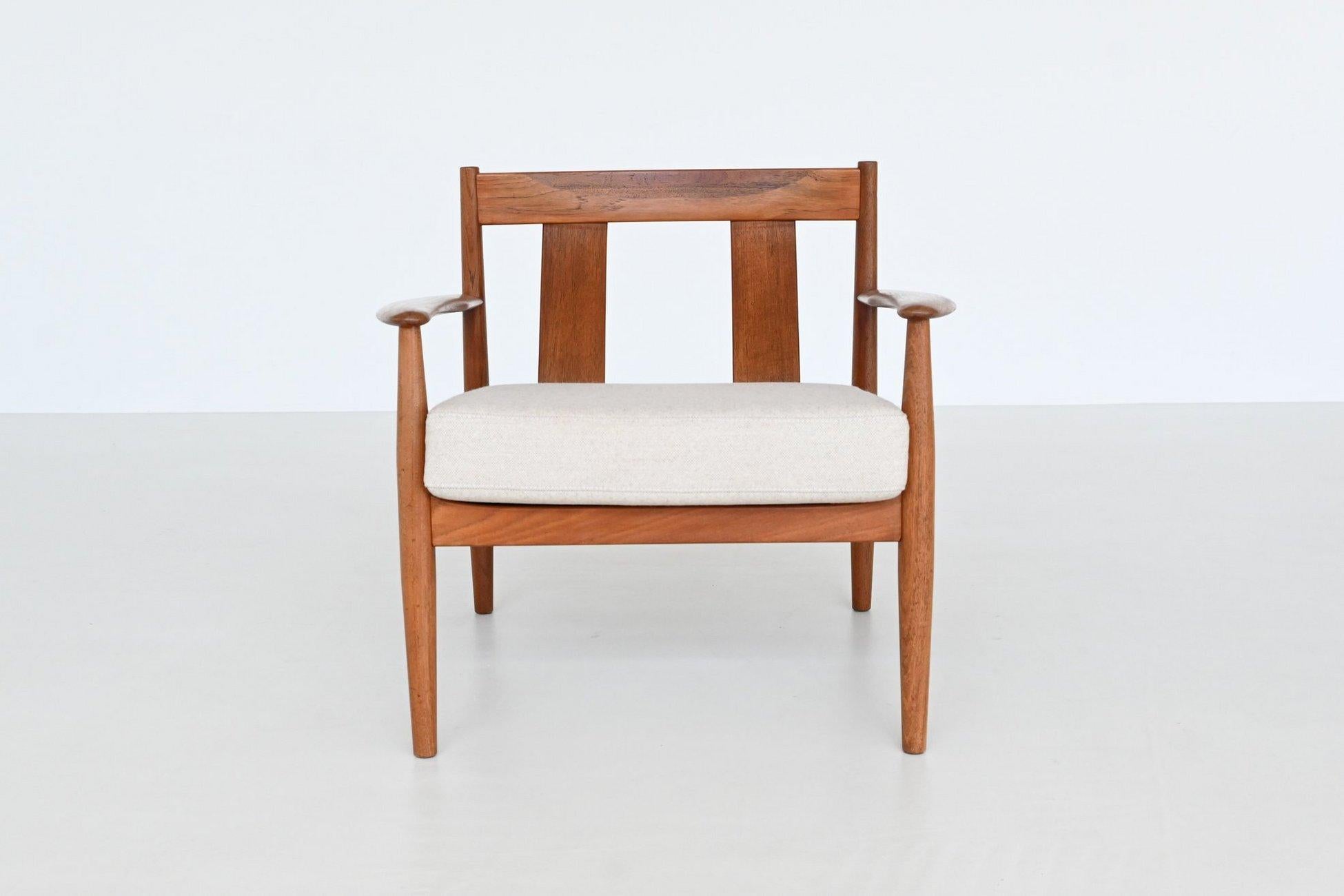 Chaise longue Grete Jalk modèle 128 en teck France & Son Danemark 1960 en vente 11