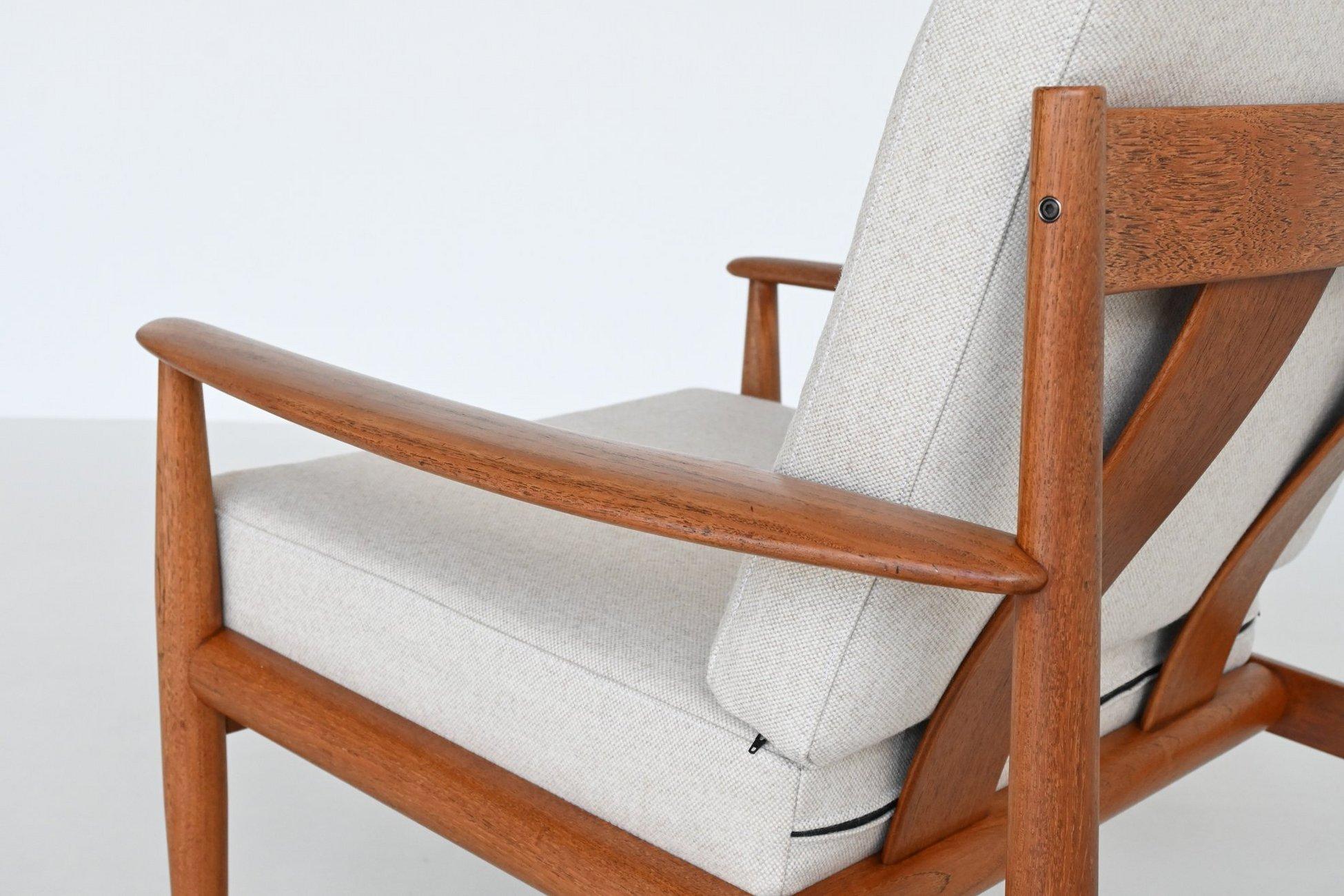 Chaise longue Grete Jalk modèle 128 en teck France & Son Danemark 1960 en vente 2