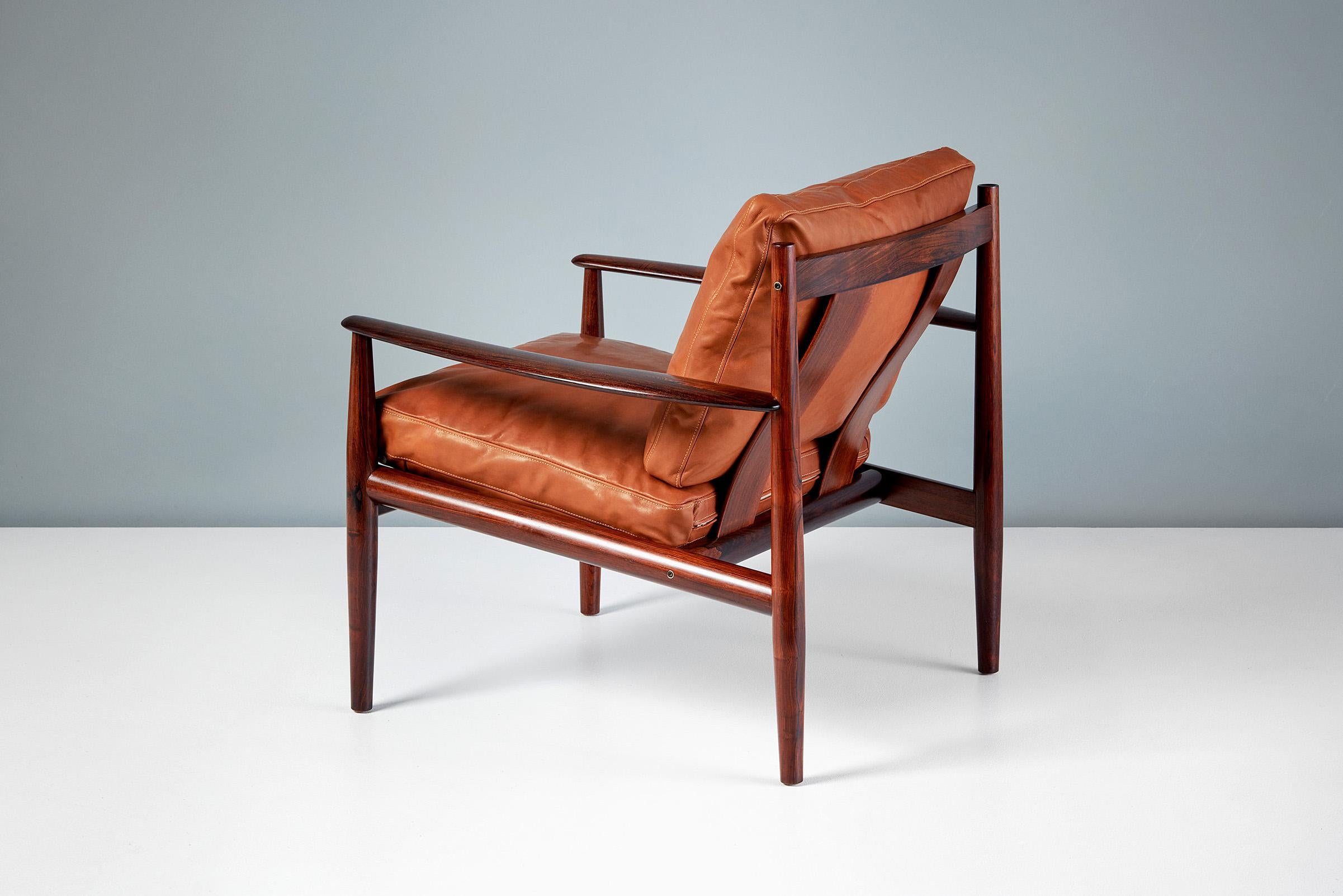 Grete Jalk Model 128 Rosewood Lounge Chairs c1960s In Excellent Condition In London, GB