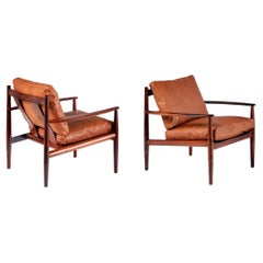 Grete Jalk Model 128 Rosewood Lounge Chairs c1960s