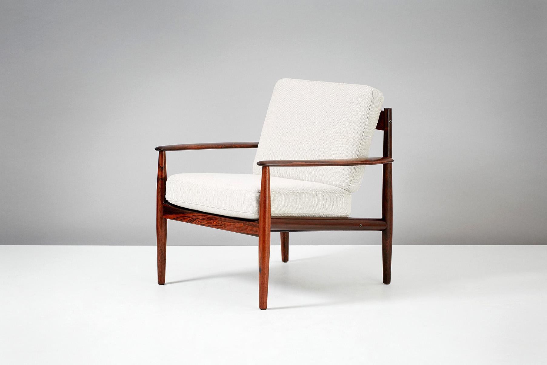 Scandinavian Modern Grete Jalk Model 128 Rosewood Lounge Chairs