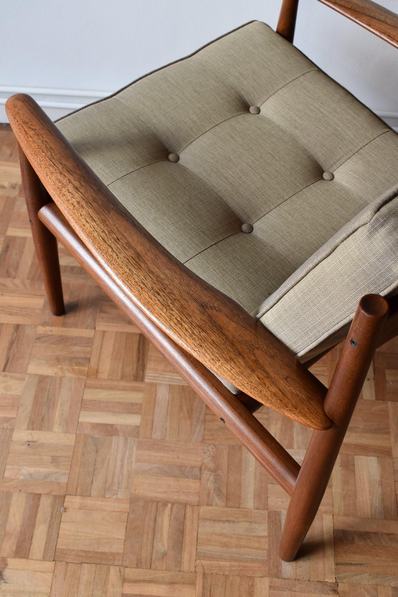 Danish Grete Jalk Model 128 Teak Lounge Chair for France & Son