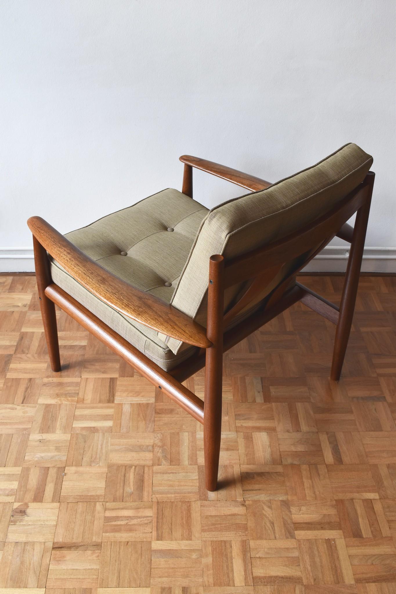 Mid-20th Century Grete Jalk Model 128 Teak Lounge Chair for France & Son