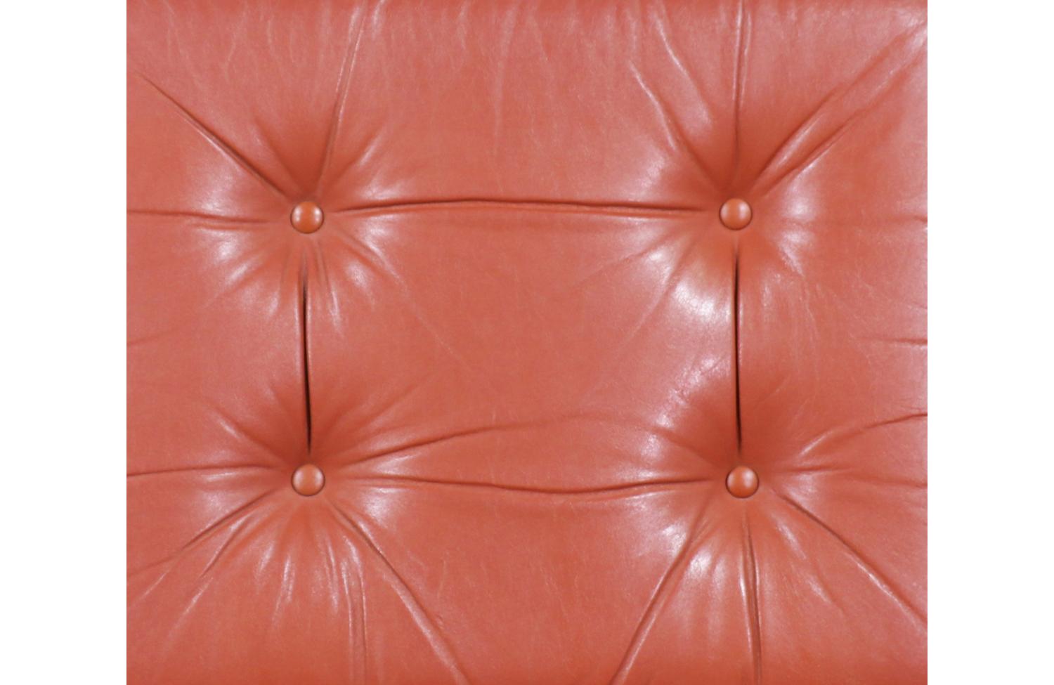 Grete Jalk Model-128 Cognac Leather & Teak 3-Seater Sofa for France & Søn For Sale 3