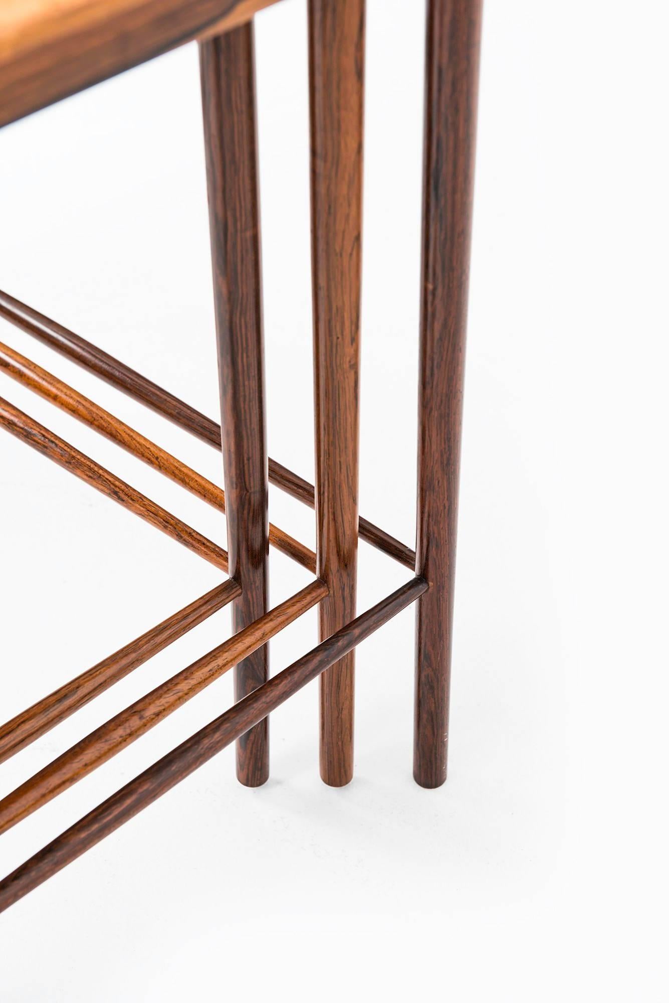 Grete Jalk Nesting Tables in Rosewood by P. Jeppesen in Denmark In Excellent Condition In Limhamn, Skåne län