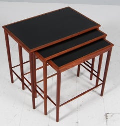 Grete Jalk nesting tables teak and formica