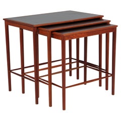 Grete Jalk nesting tables teak and formica