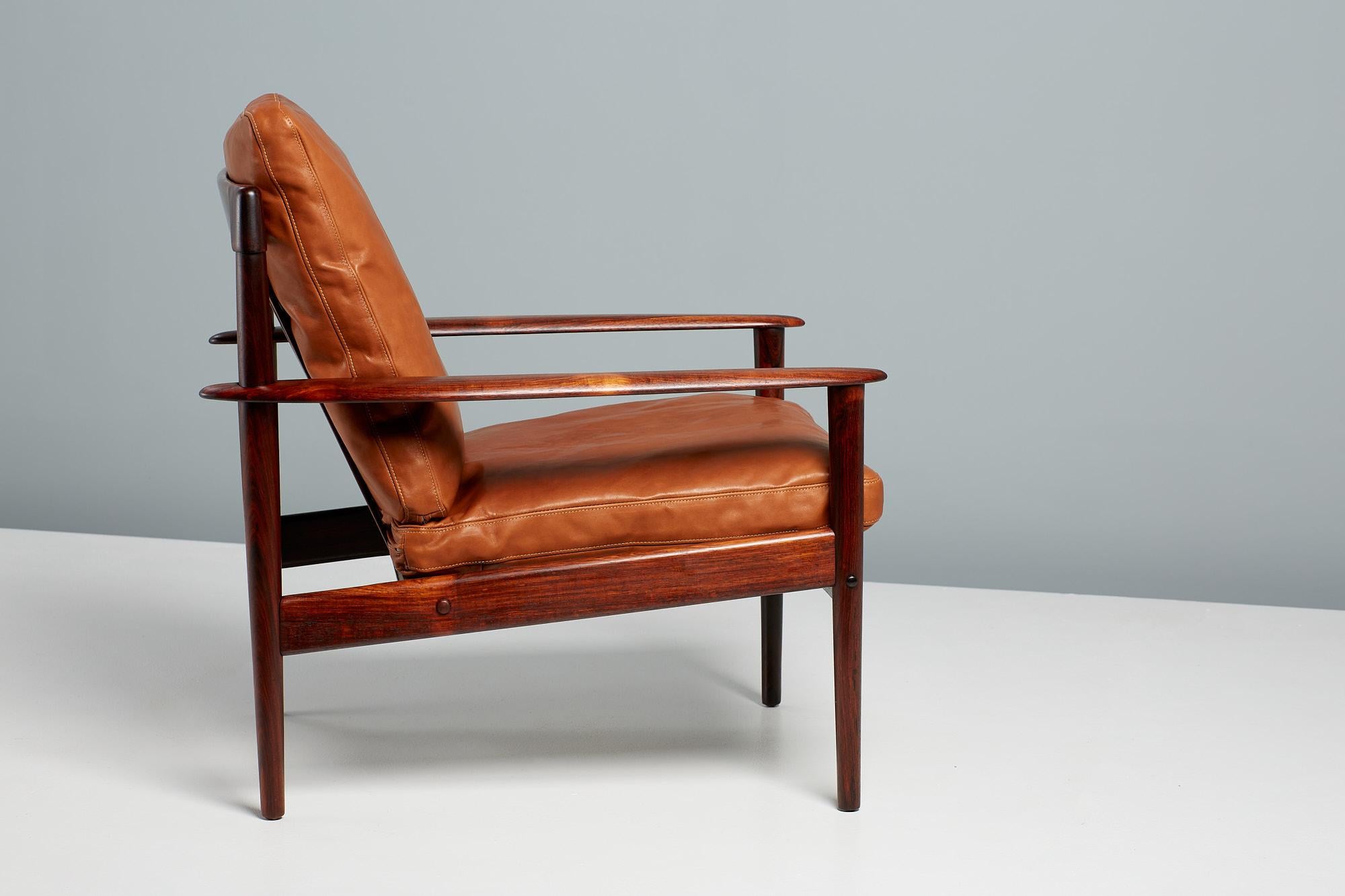 Danish Grete Jalk PJ-56 Rosewood Lounge, Chair 1950s