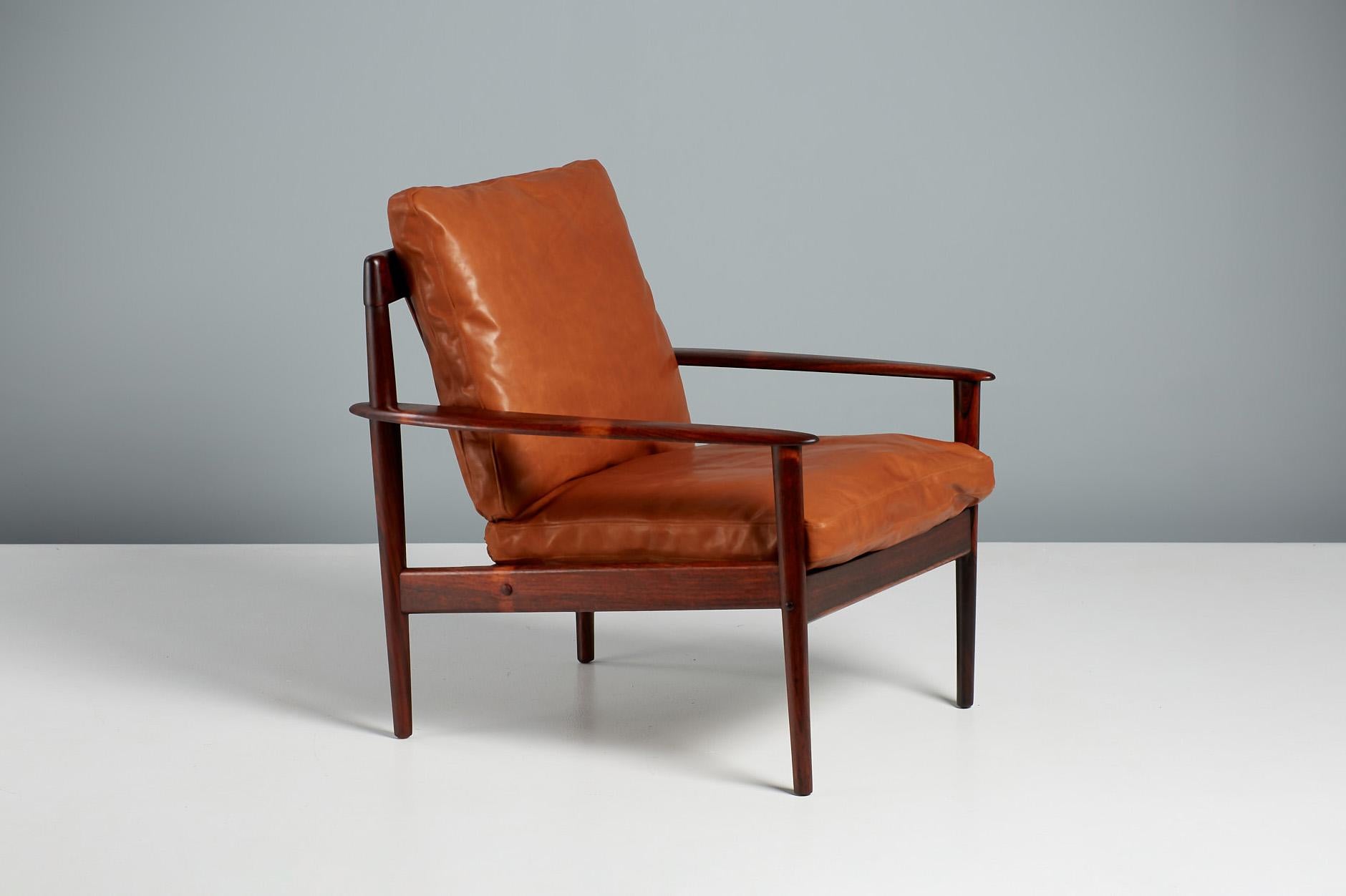 Grete Jalk PJ-56 Rosewood Lounge, Chair 1950s In Excellent Condition In London, GB
