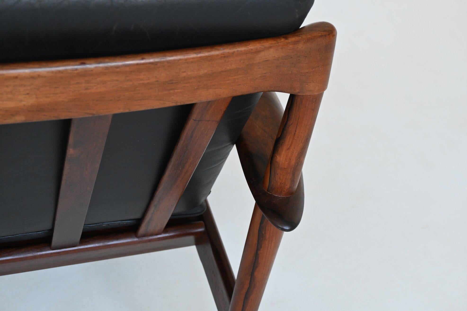 Sillón Grete Jalk 'PJ56' palisandro P. Jepessen Dinamarca 1960 en venta 3
