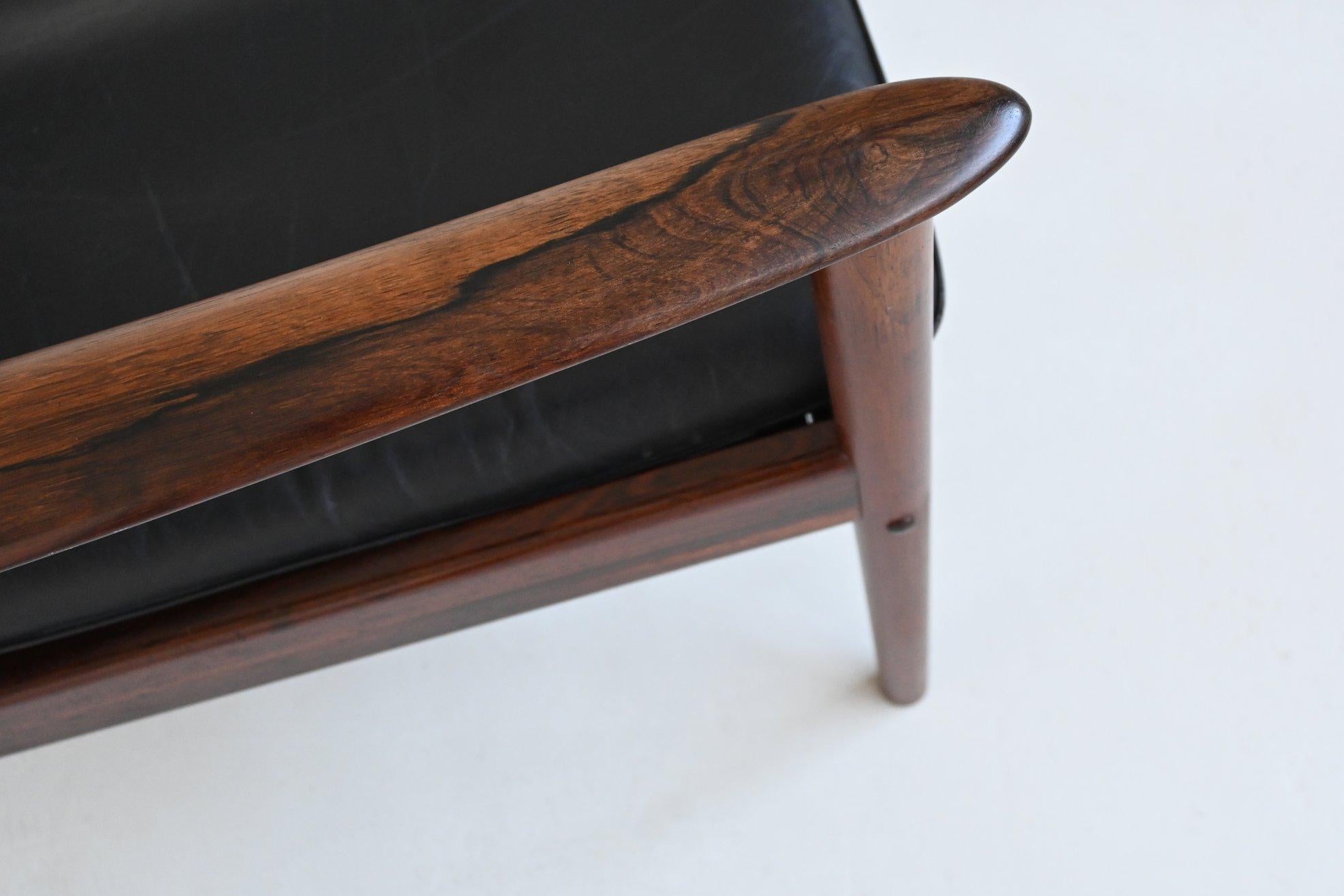 Sillón Grete Jalk 'PJ56' palisandro P. Jepessen Dinamarca 1960 en venta 5