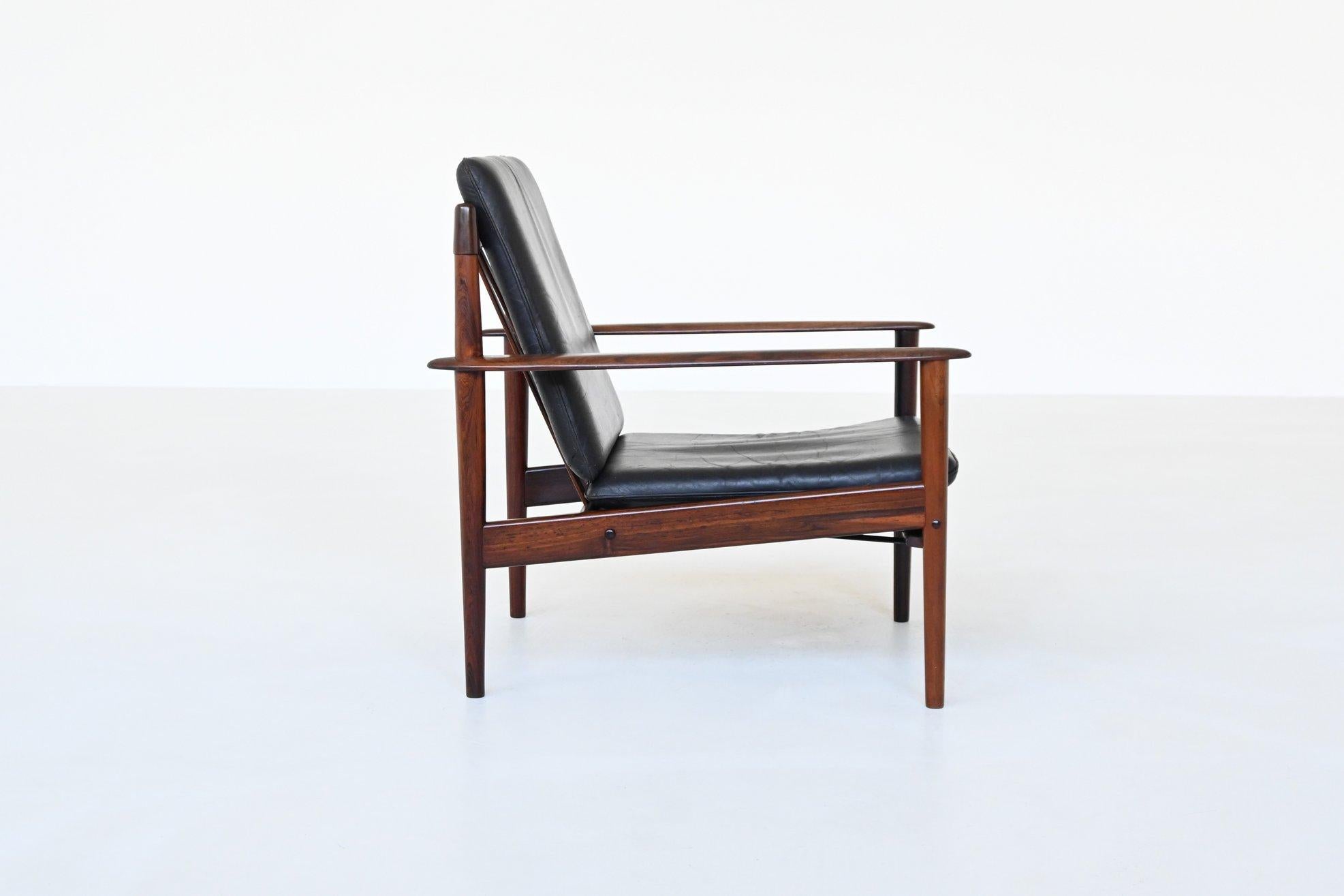 Sillón Grete Jalk 'PJ56' palisandro P. Jepessen Dinamarca 1960 en venta 8