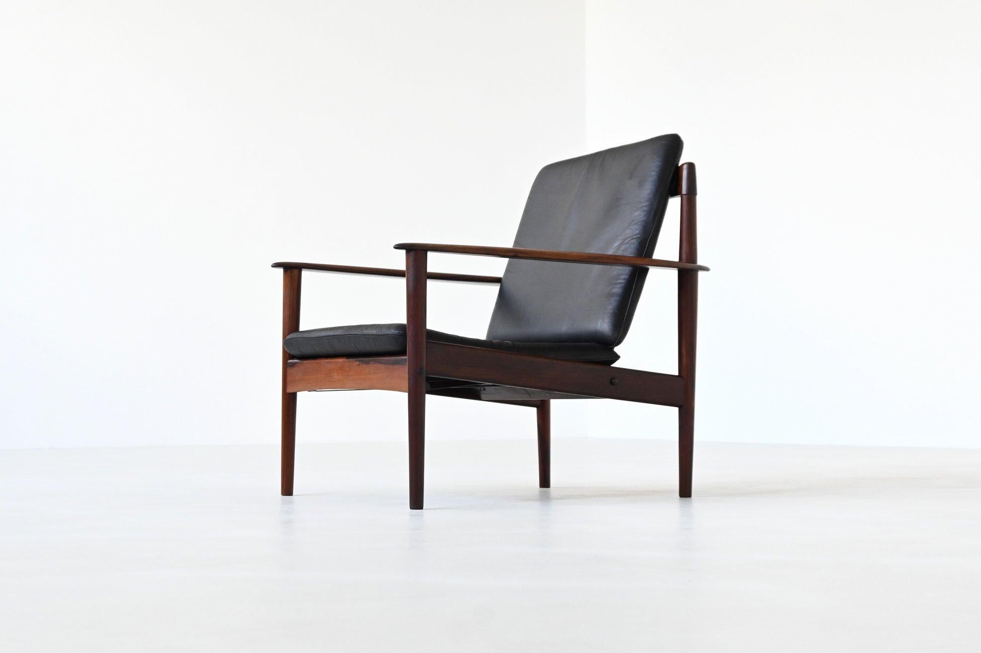 Sillón Grete Jalk 'PJ56' palisandro P. Jepessen Dinamarca 1960 en venta 9