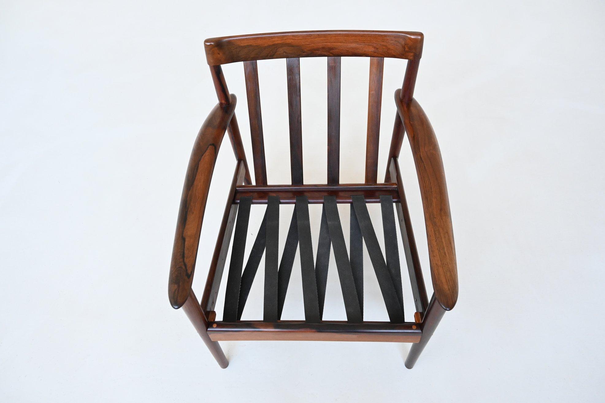 Sillón Grete Jalk 'PJ56' palisandro P. Jepessen Dinamarca 1960 en venta 12