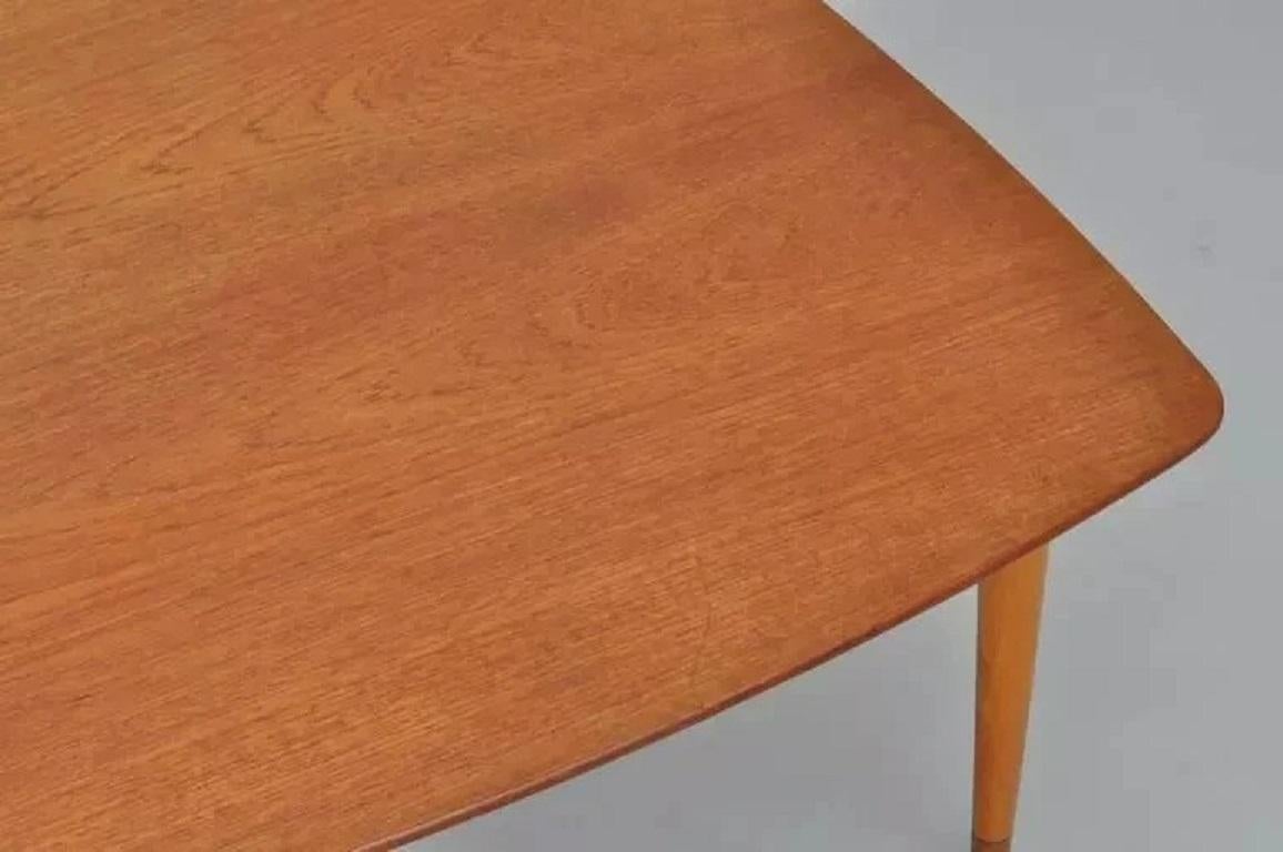 Grete Jalk Poul Jeppesen Mid Century Danish Modern Teak Floating Coffee Table For Sale 1