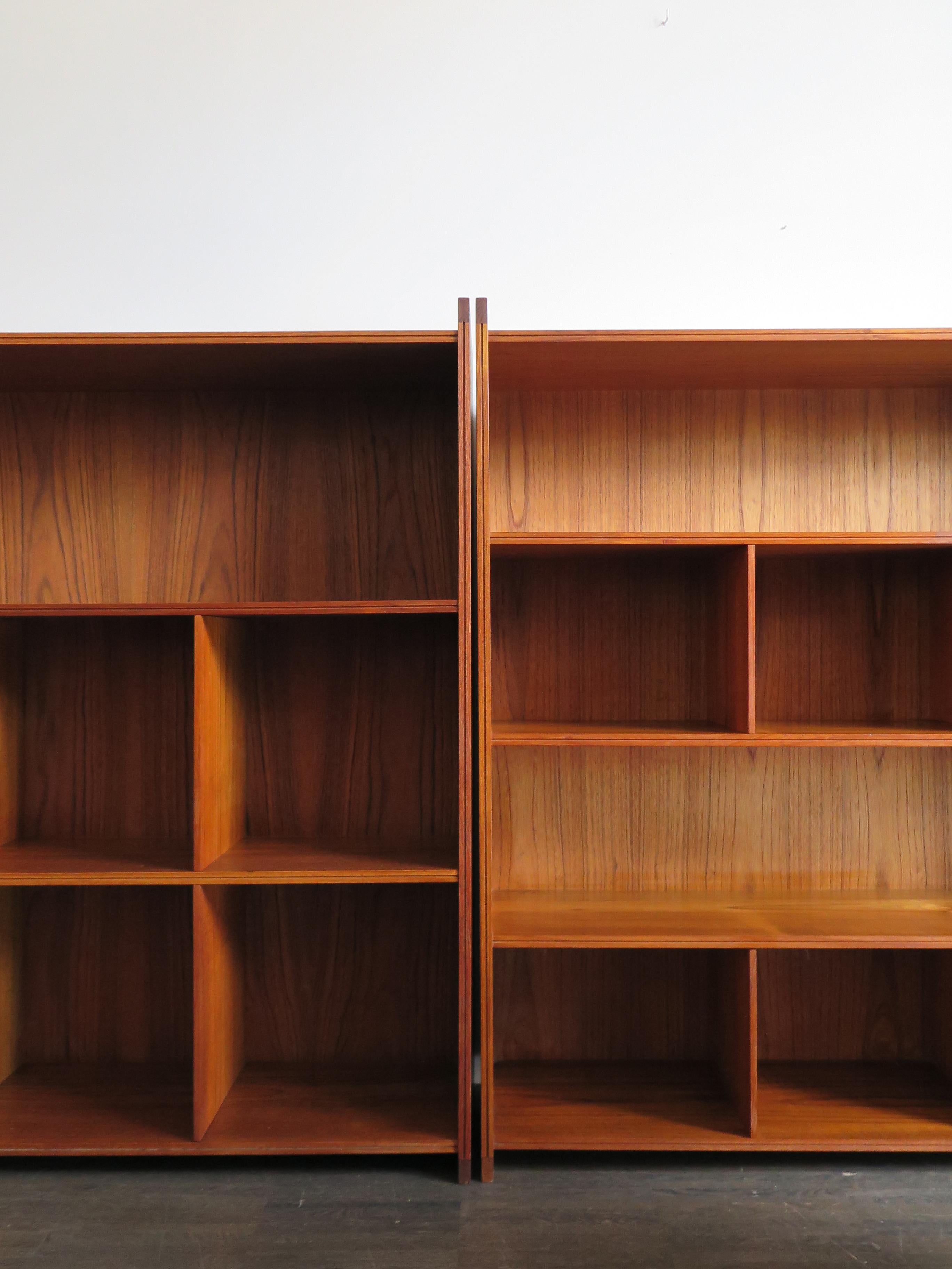 scandinavian teak bookcases