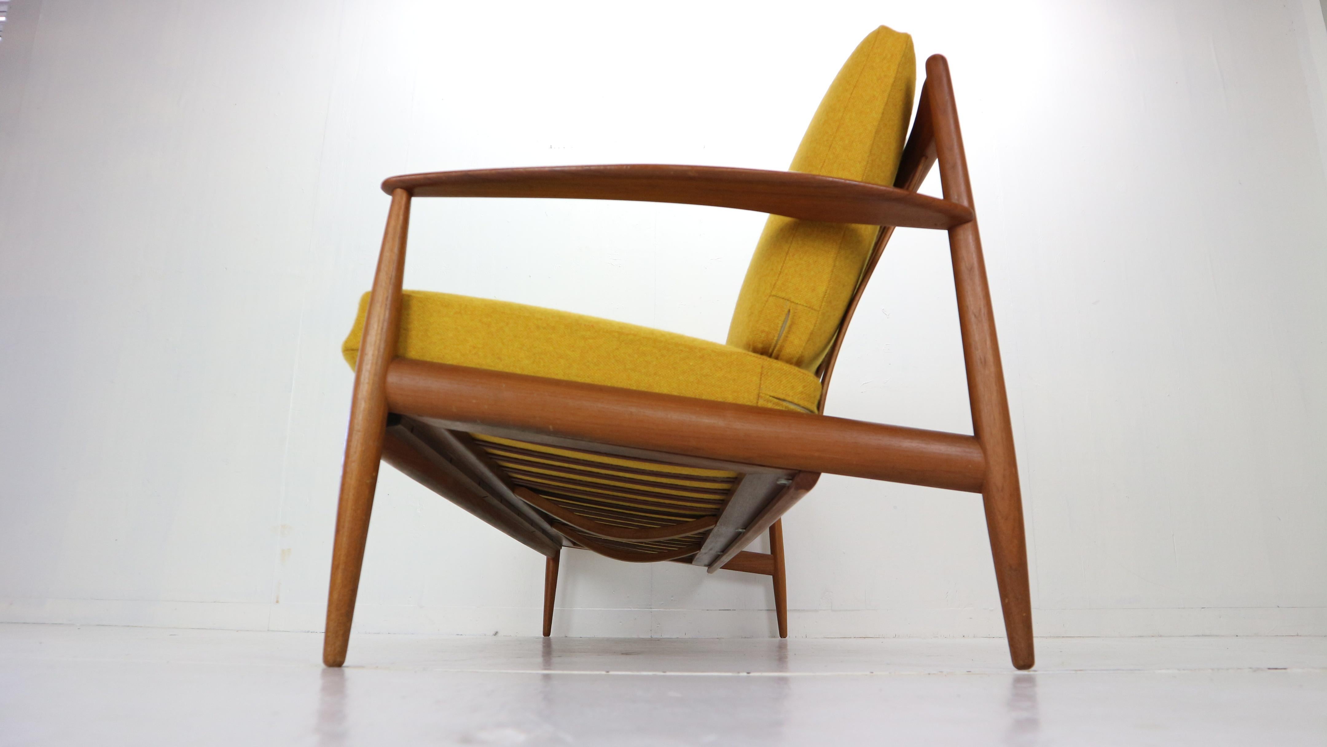 Grete Jalk Scandinavian Modern Teak Sofa for France & Son, Denmark, 1960s 7
