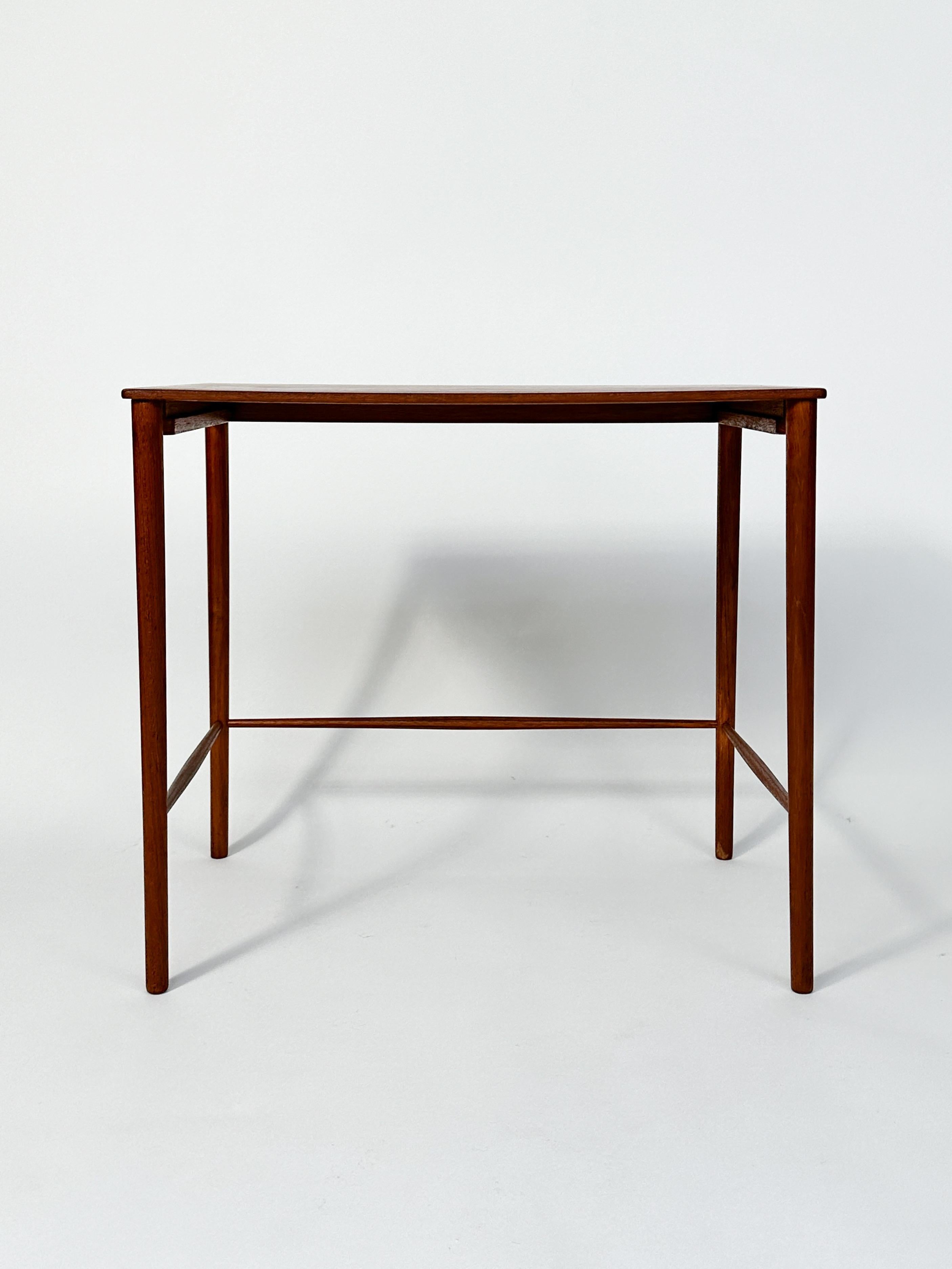 Hand-Crafted Grete Jalk Side Table Teak P Jeppesen Denmark End Table Nesting Table 1960s
