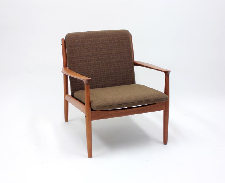 Grete Jalk, teak easy chair, Glostrup Møbelfabrik, 1950s at 1stDibs