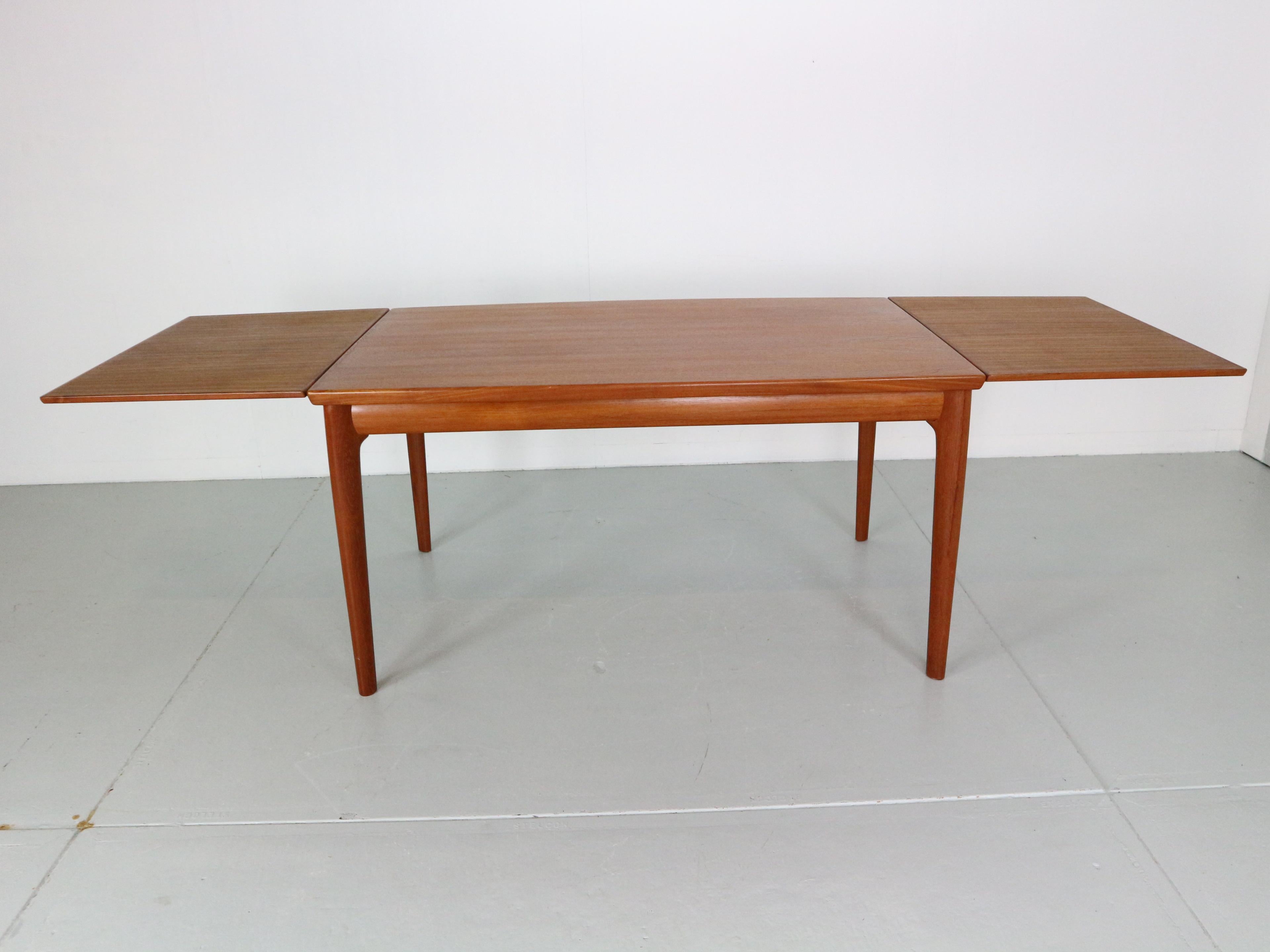 Grete Jalk Teak Extendable Dinning Table For Glostrup Møbelfabrik, 1960, Denmark 2