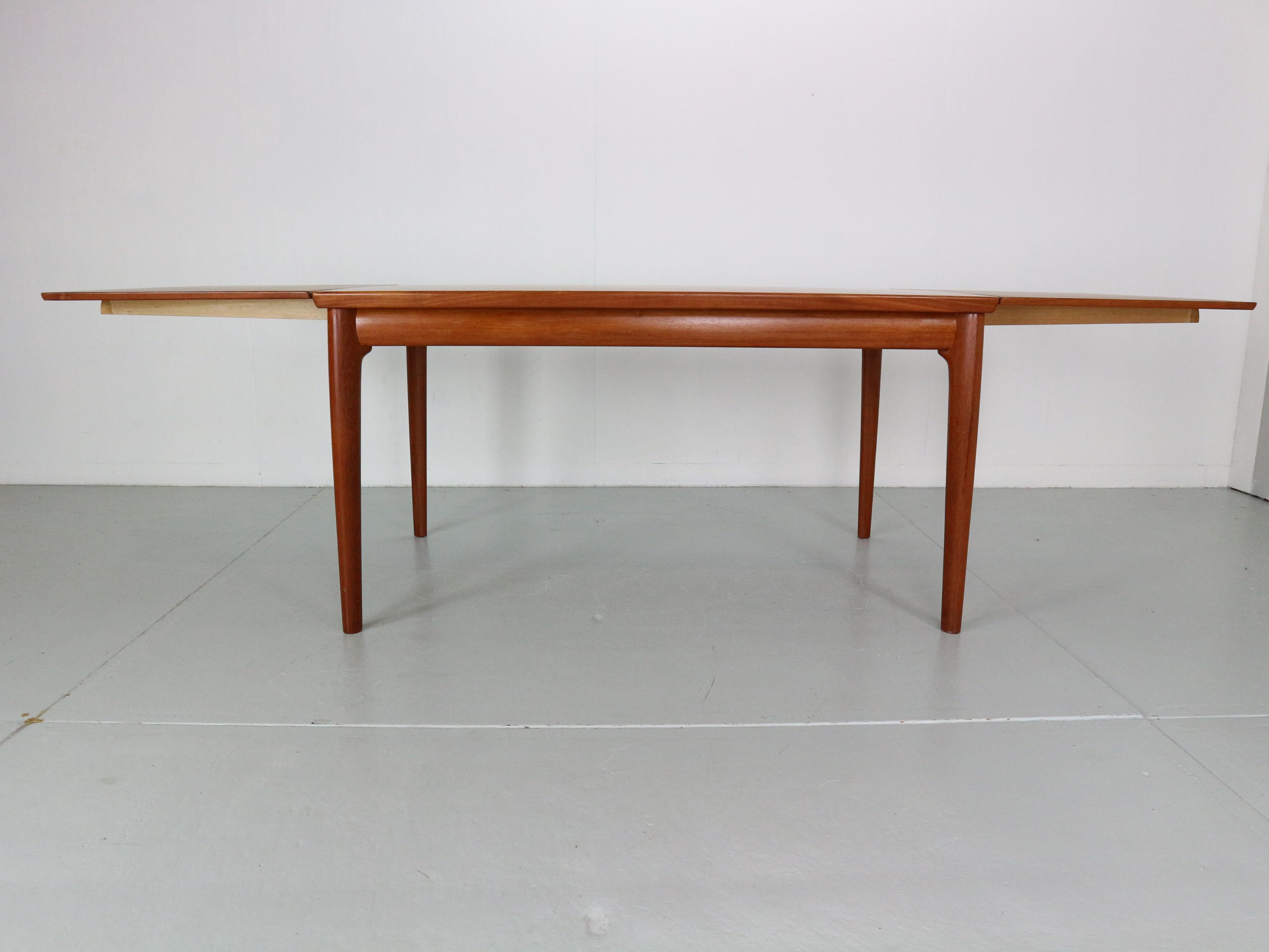 Grete Jalk Teak Extendable Dinning Table For Glostrup Møbelfabrik, 1960, Denmark 3