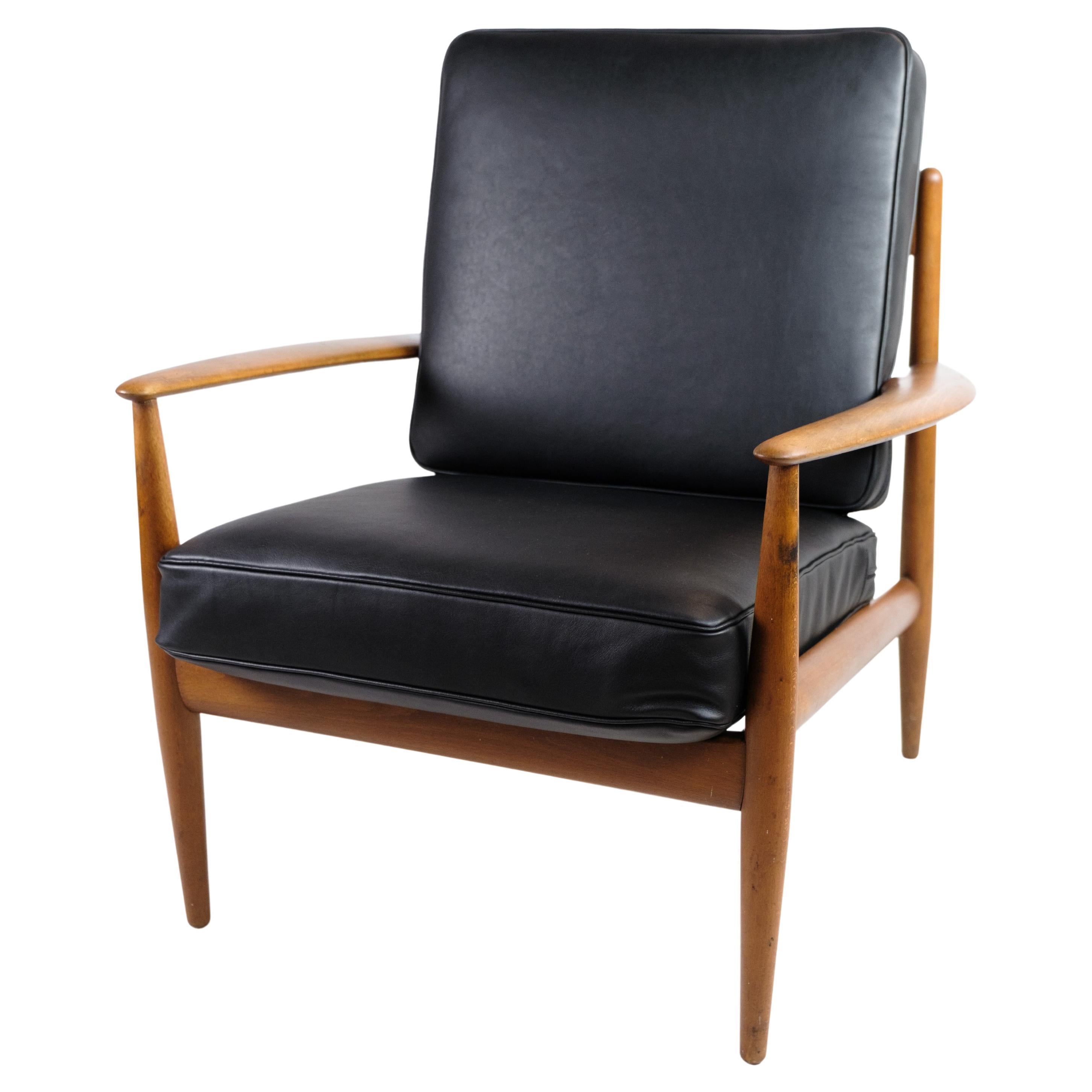 Grete Jalk Teak Lounge Armchair For France and Søn, 1960s