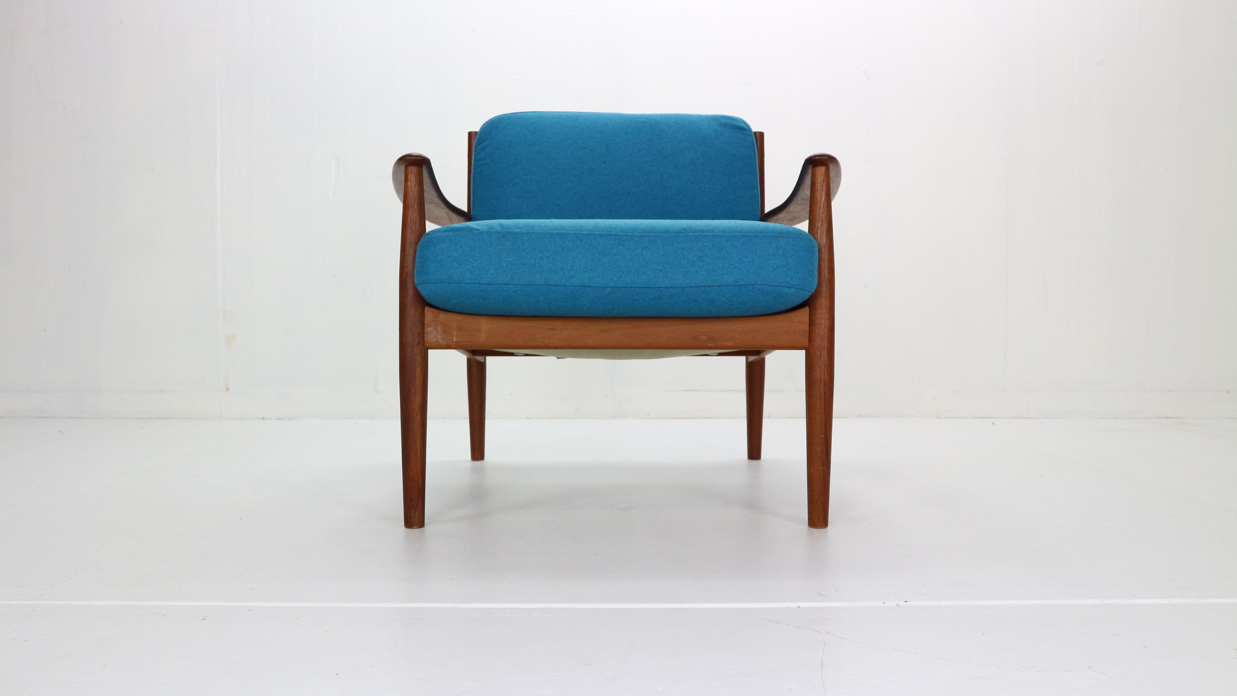  Grete Jalk Teak Lounge Armchair For France & Søn, 1960s, Denmark In Good Condition In The Hague, NL