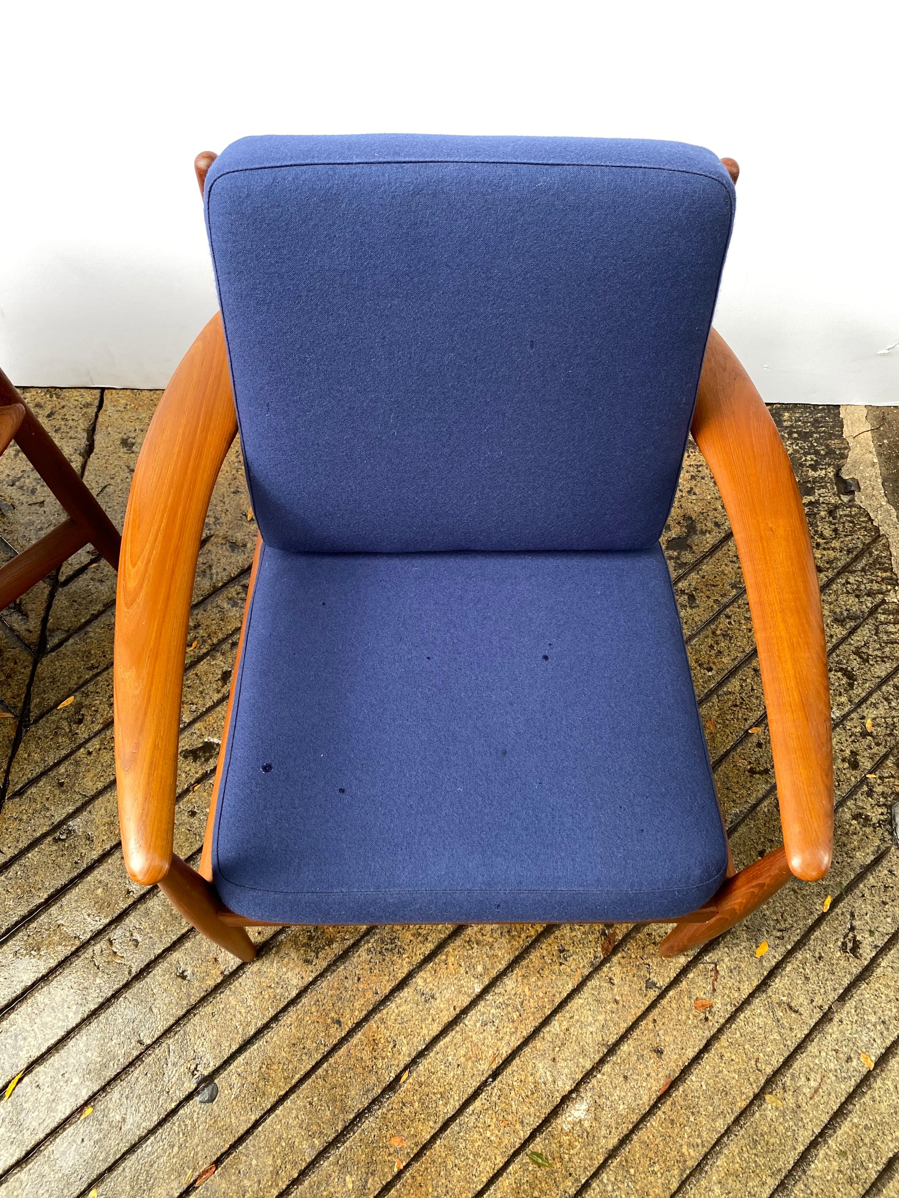 Grete Jalk Teak Lounge Chairs 5