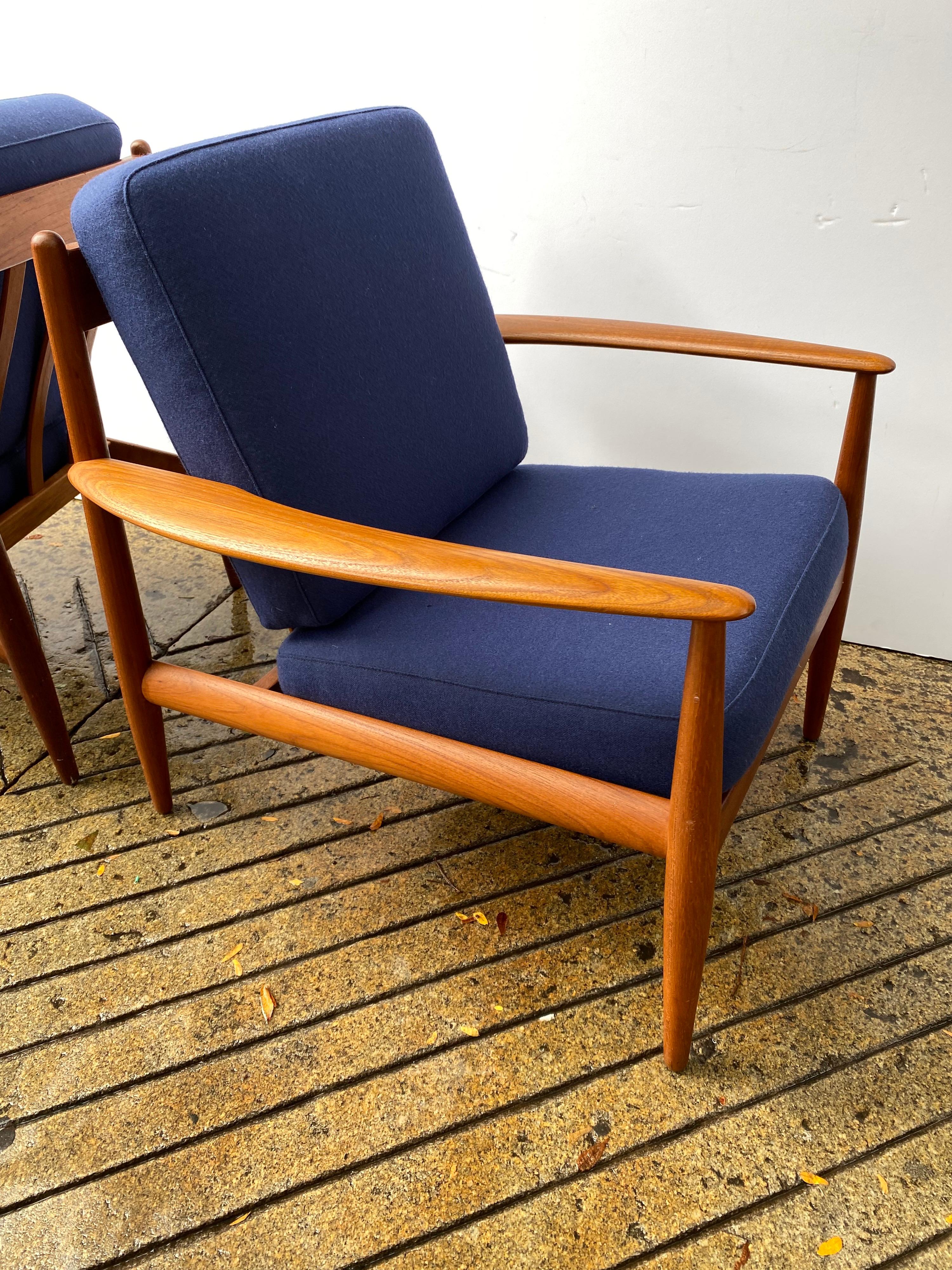 Danish Grete Jalk Teak Lounge Chairs