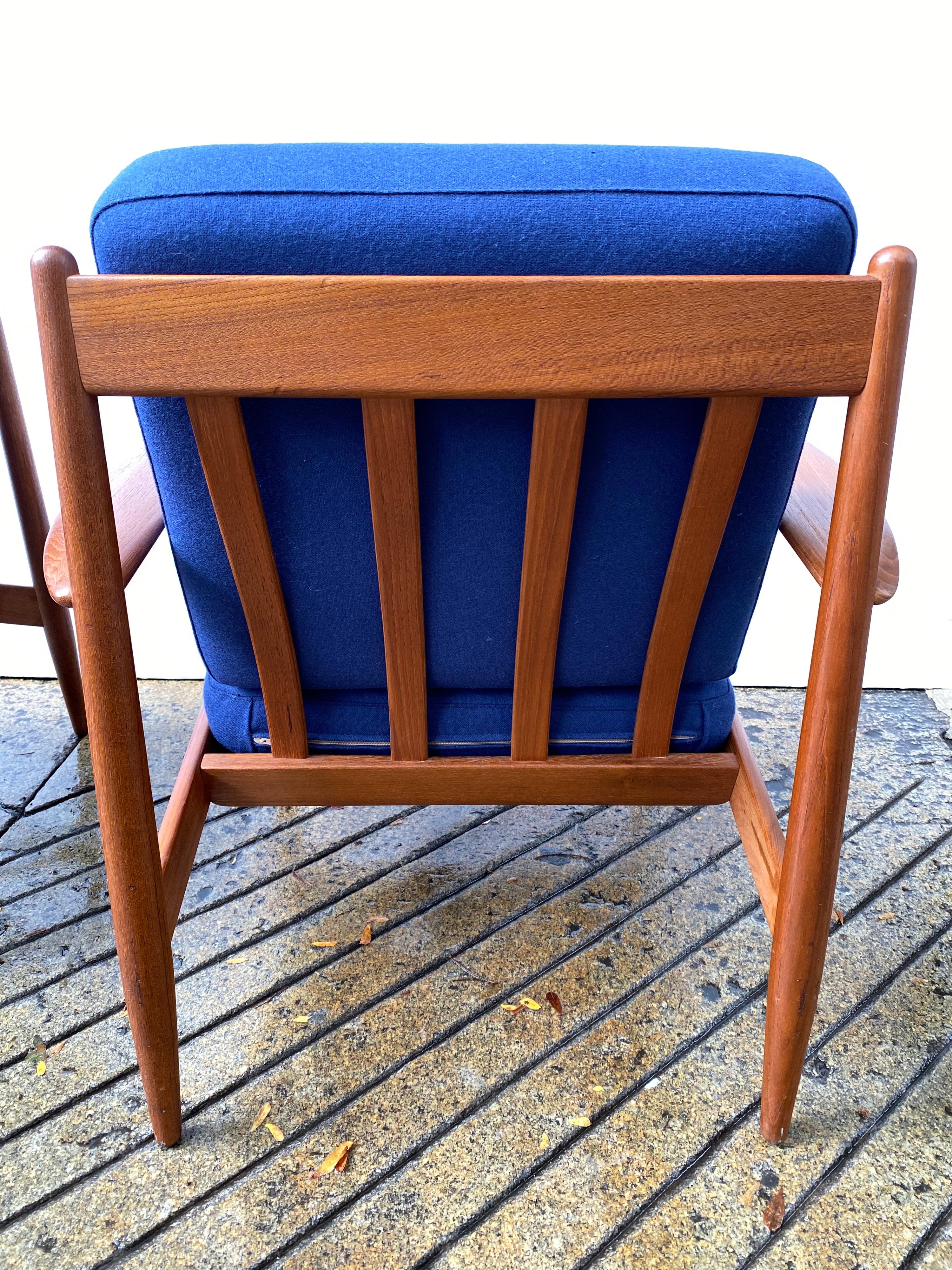 Mid-20th Century Grete Jalk Teak Lounge Chairs