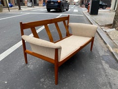Grete Jalk Teak Loveseat for France and Daverkosen