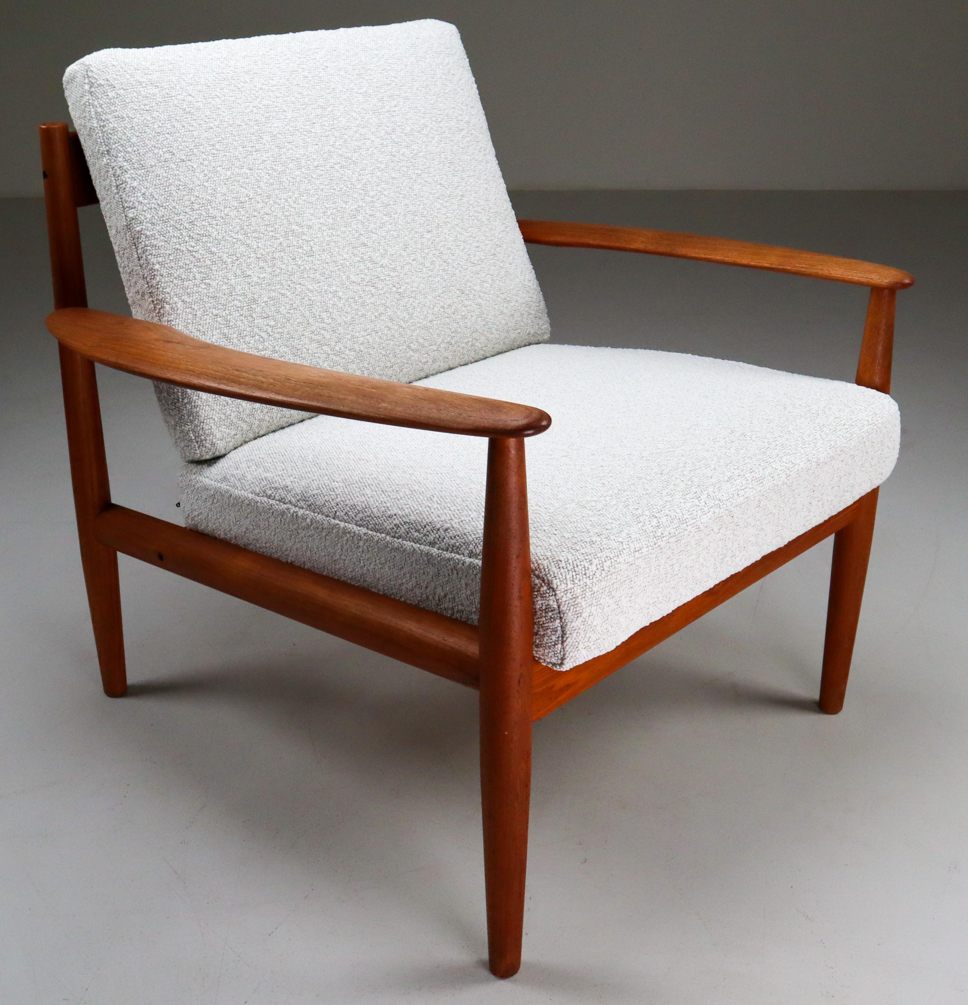 Grete Jalk Teak Scandinavian Modern Lounge Chair for France & Søn, 1960s 2