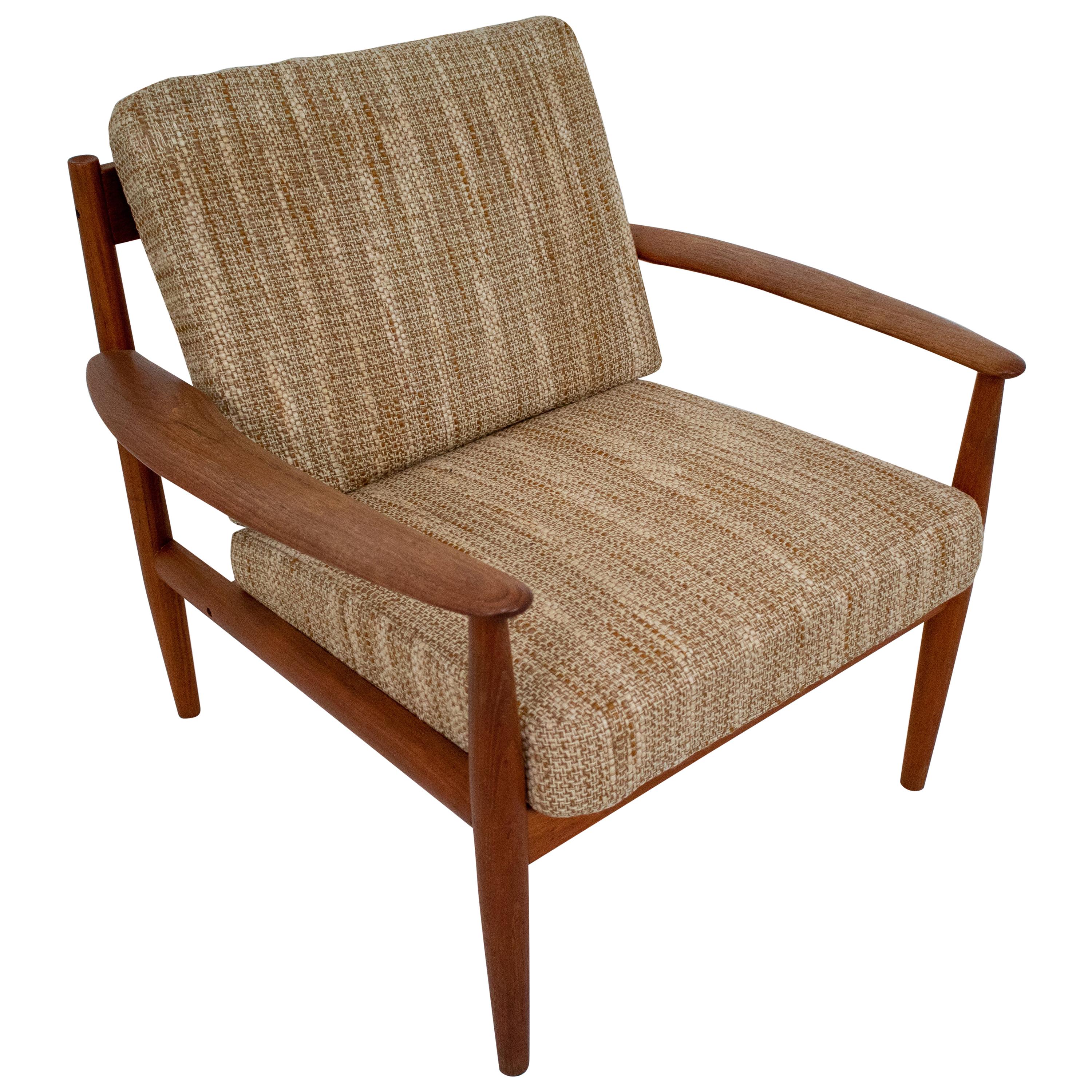 Grete Jalk Teak Scandinavian Modern Lounge Chair for France & Søn, 1960s