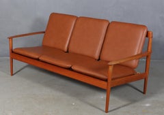 Grete Jalk Three-Seat Sofa, Teak