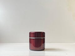 Grete Prytz Kittelsen Cathedral Jar in Maroon Enamel for Cathrineholm Norway