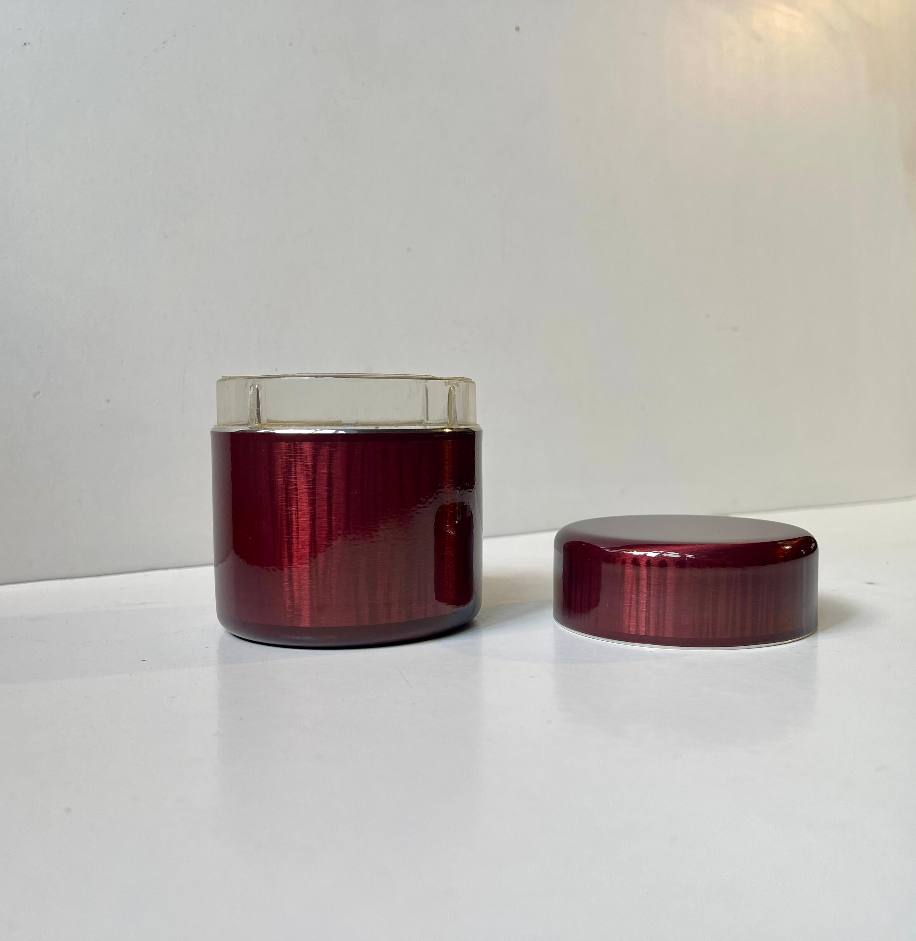 Mid-Century moderno Grete Prytz Kittelsen Vaso per cattedrale in smalto marrone per Cathrineholm Norvegia in vendita