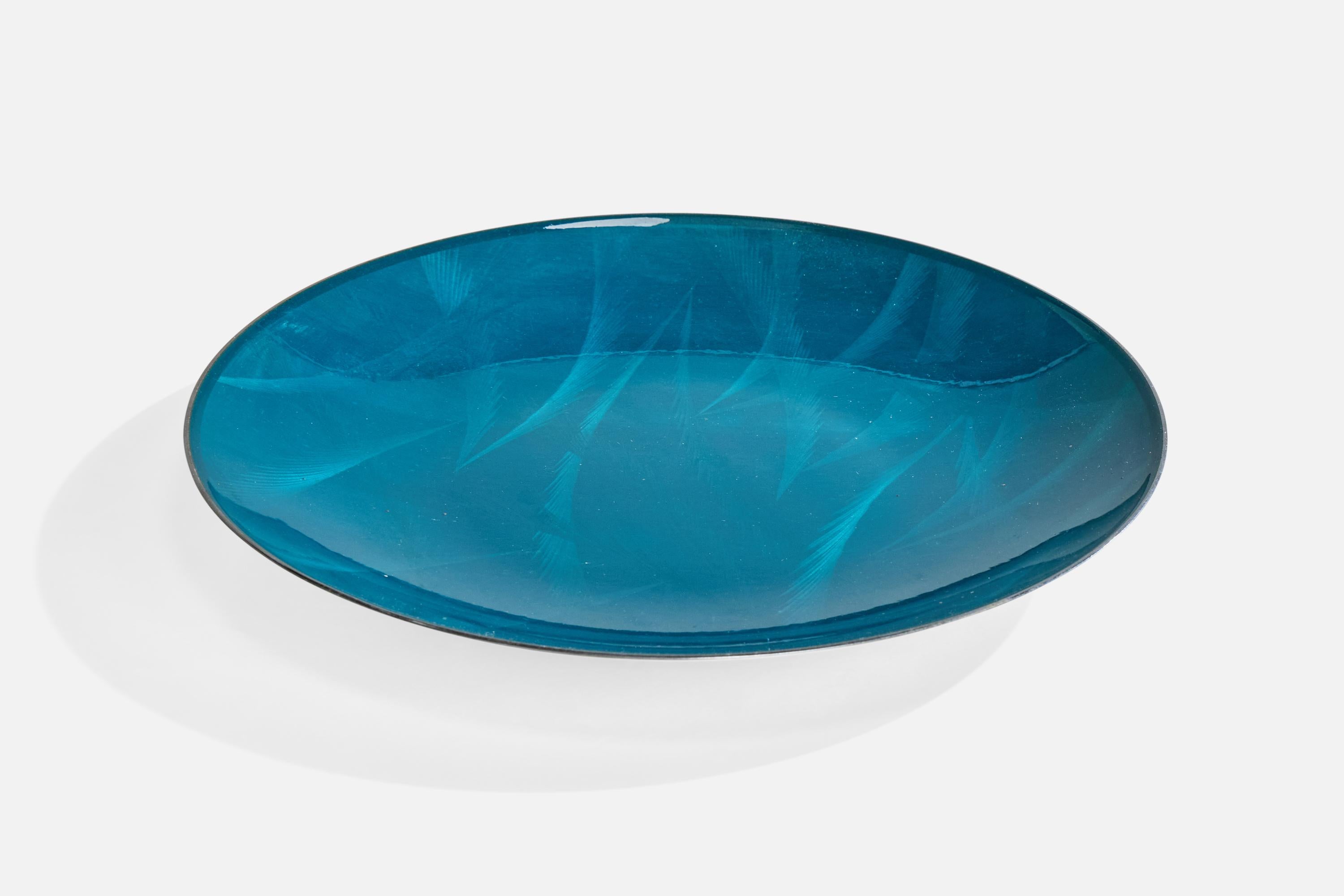 Mid-Century Modern Grete Prytz Kittelsen, Dish, Enamel, Steel, Norway, 1950s For Sale