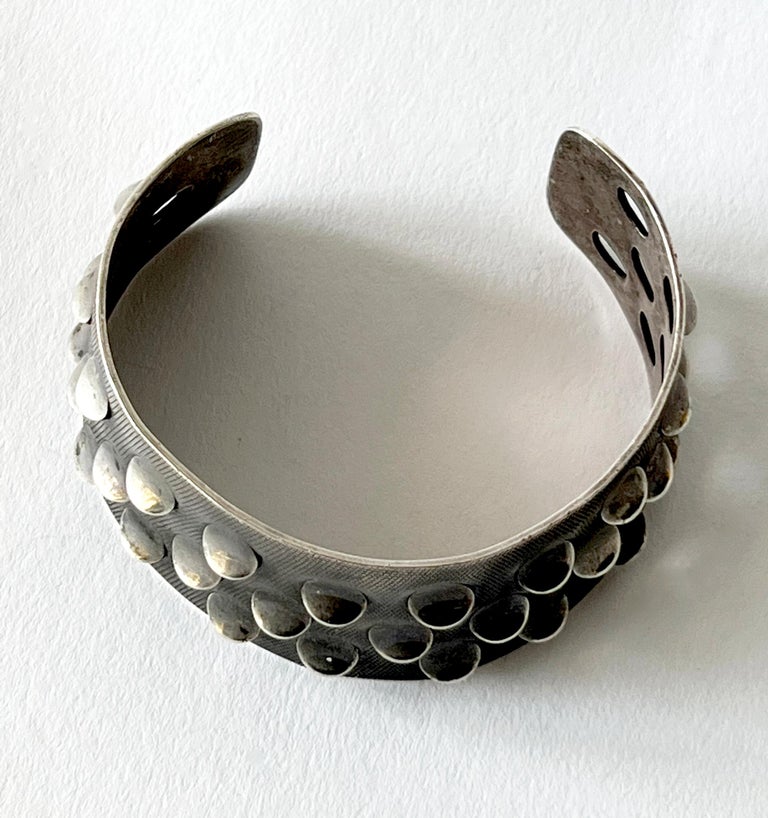 Grete Prytz Kittelsen for Tostrup Norwegian Modern Sterling Silver Cuff Bracelet In Good Condition For Sale In Los Angeles, CA