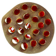 Grete Prytz Kittelsen Tostrup Norwegian Modernist Sterling Vermeil Enamel Brooch