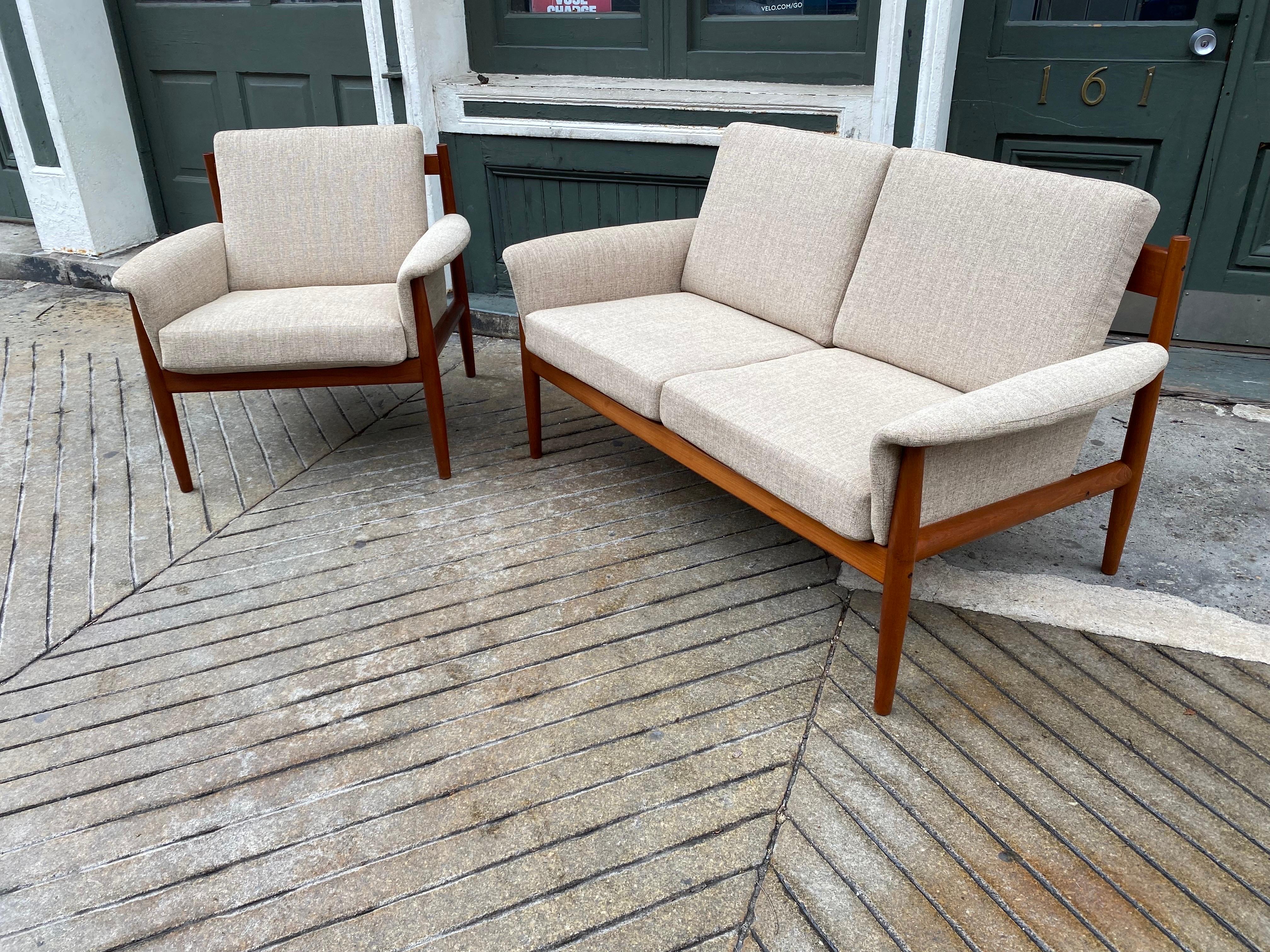 Grete Jalk Teak Lounge Chair for France and Daverkosen 1