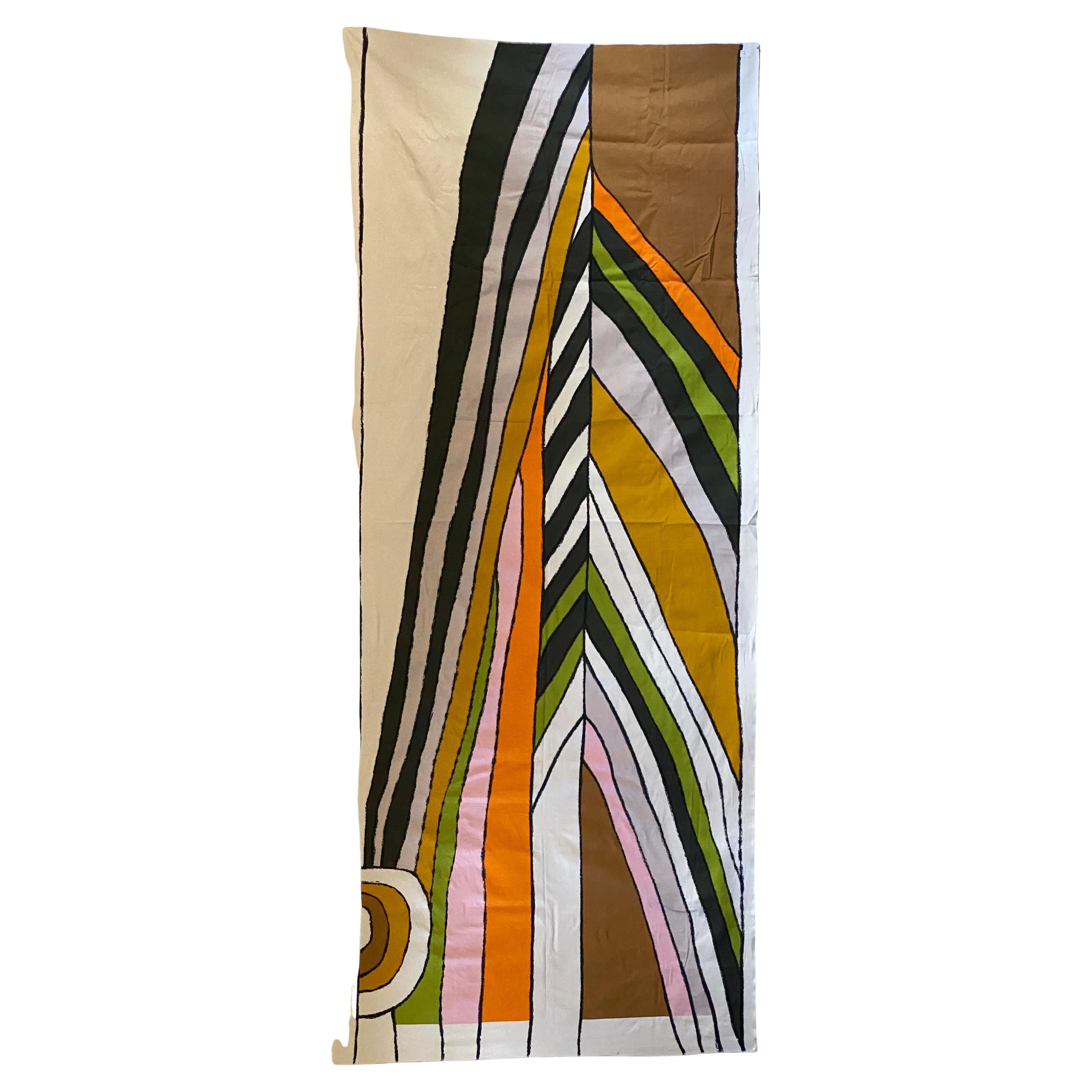 Gretl and Leo Wollner for Knoll Cotton Printed Tapestry, "Along" For Sale