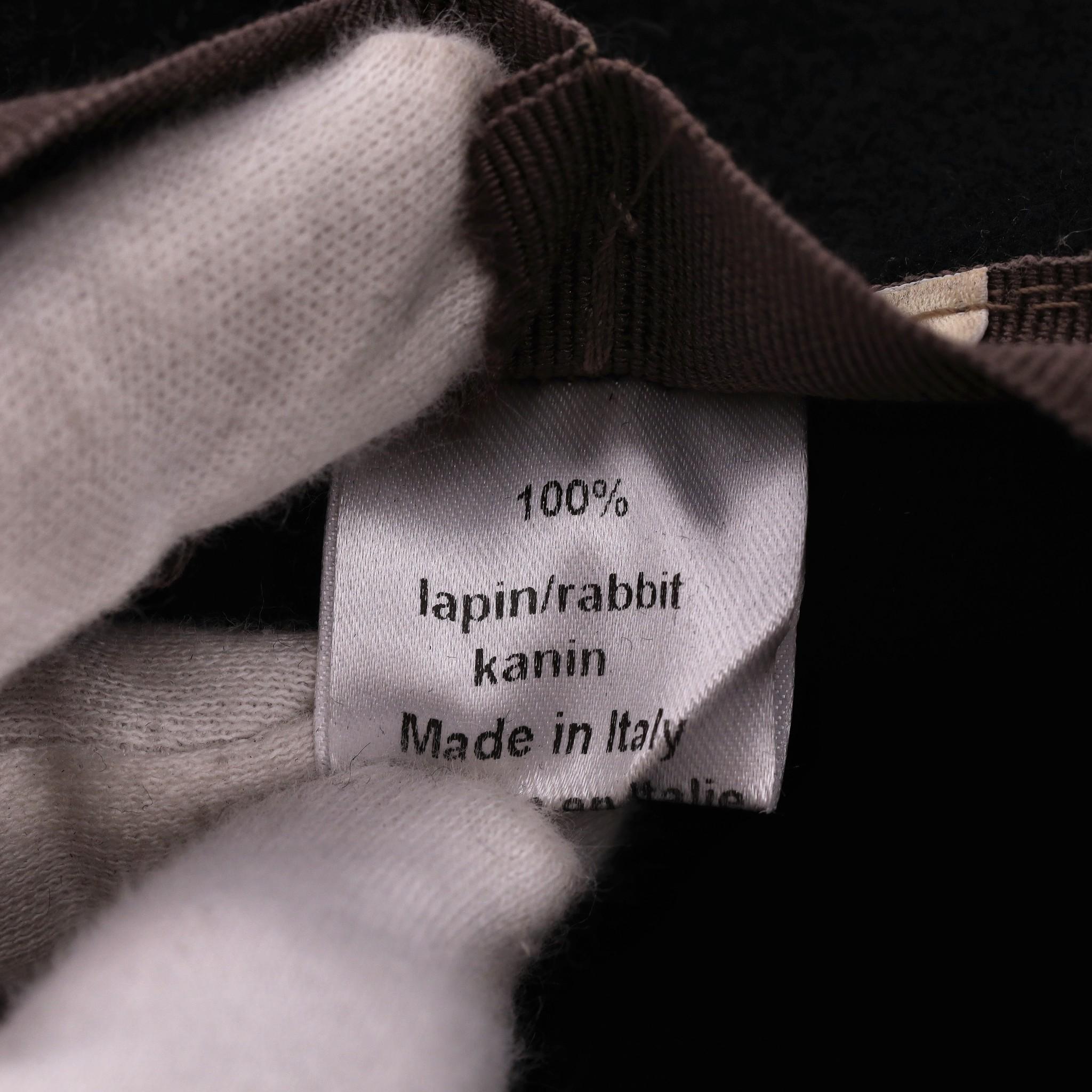 Cappello Fedora in pelliccia di coniglio impreziosito da cristalli di Grevi in vendita 1