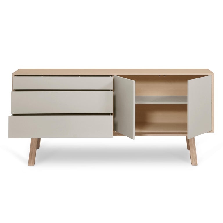 Grey Higher Sideboard, scandinavian style, durable and PEFC certified