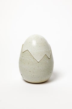 Graue Eierkeramik-Deko- oder Schmuckkästchen aus dem 20. Jahrhundert von Yves Marian 1970 4/6