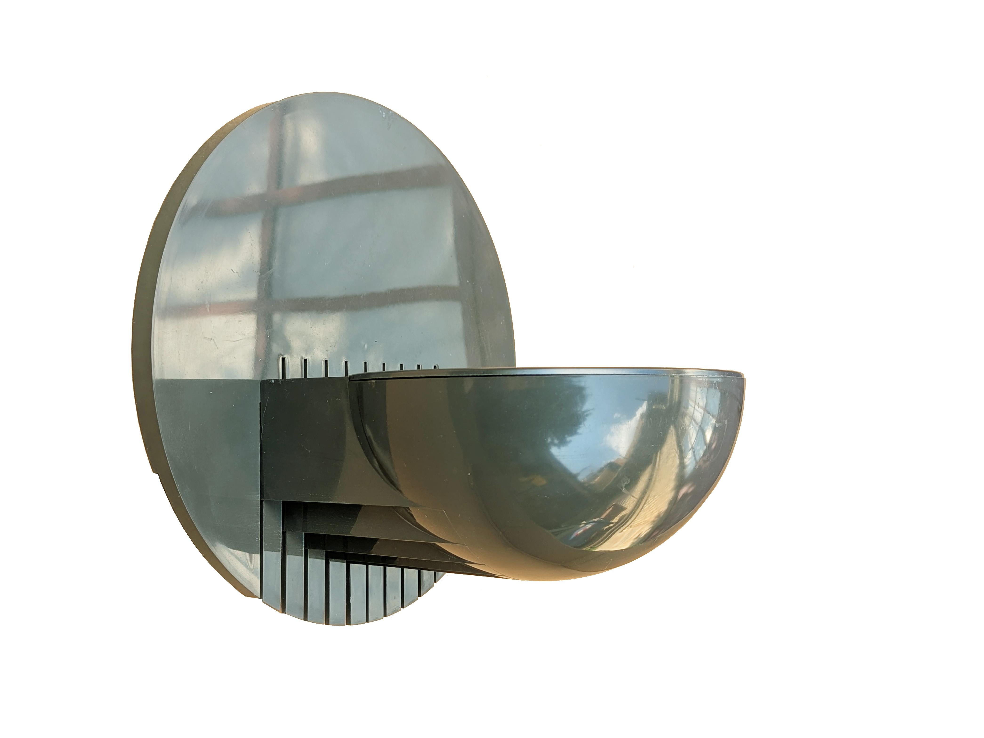 Grau  ABS 4663 Wandaschenbecher/Leergutbehälter von Centro Kappa für Kartell, 1980er Jahre (Ende des 20. Jahrhunderts) im Angebot