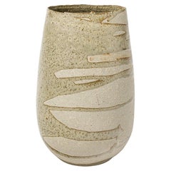 Grey Abstract Stoneware Ceramic Vase circa 1970 by Jacques Lacheny 20th Century