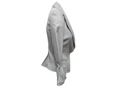 Grey Alexander McQueen Pinstriped Wool & Silk-Blend Skirt Suit Size US XS/S