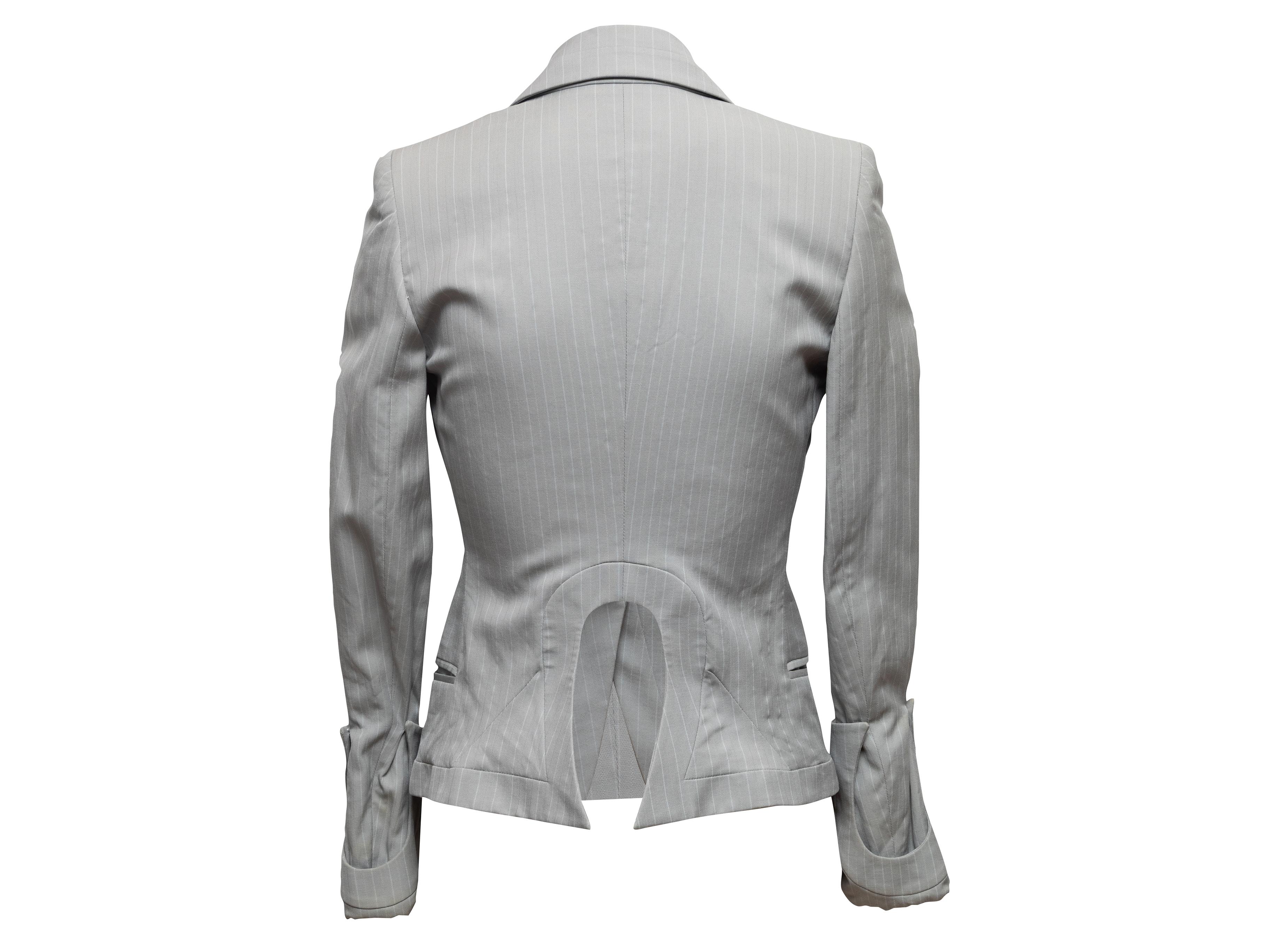 Grigio Gonna grigia in lana e misto seta di Alexander McQueen Taglia US XS/S in vendita